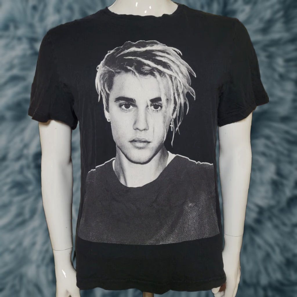 Vintage Team Bieber T-Shirt Unisex Adults Medium Black graphic print Double-Sided Justin Bieber 2017 World Tour Concert Mens Size US M / EU 48-50 / 2 - 1 Thumbnail