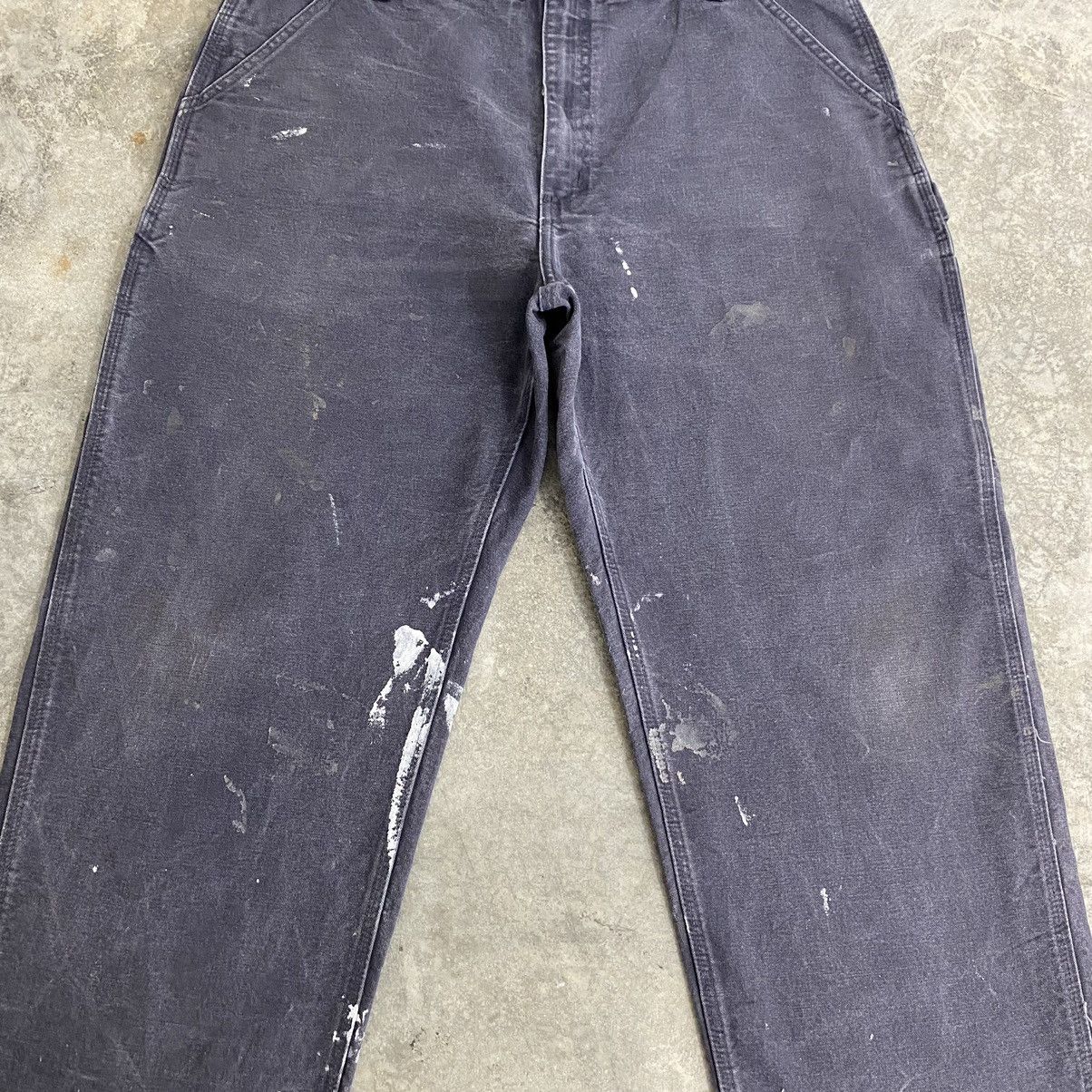 Carhartt VTG Carhartt Faded Petrol Blue Spaltter Carpenter Work Pants Size US 38 / EU 54 - 4 Thumbnail