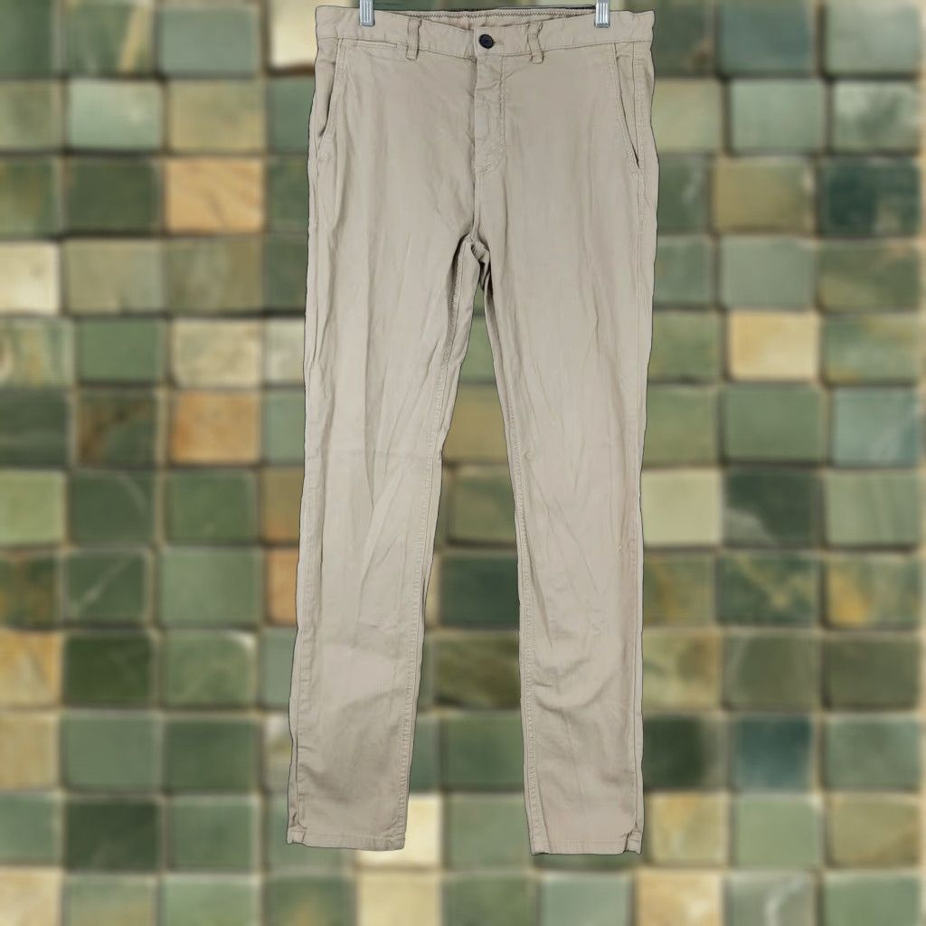Zara Zara Mens Slim Jeans Beige Cotton Size 32x33 Skinny Mens Size US 32 / EU 48 - 1 Thumbnail