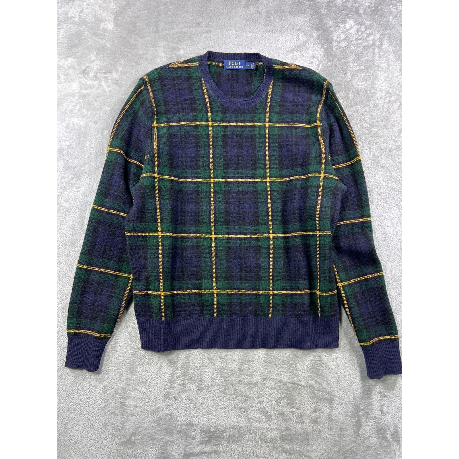 Polo Ralph Lauren VTG Polo Ralph Lauren Wool L Tartan Preppy Crewneck Sweater Size US L / EU 52-54 / 3 - 4 Thumbnail