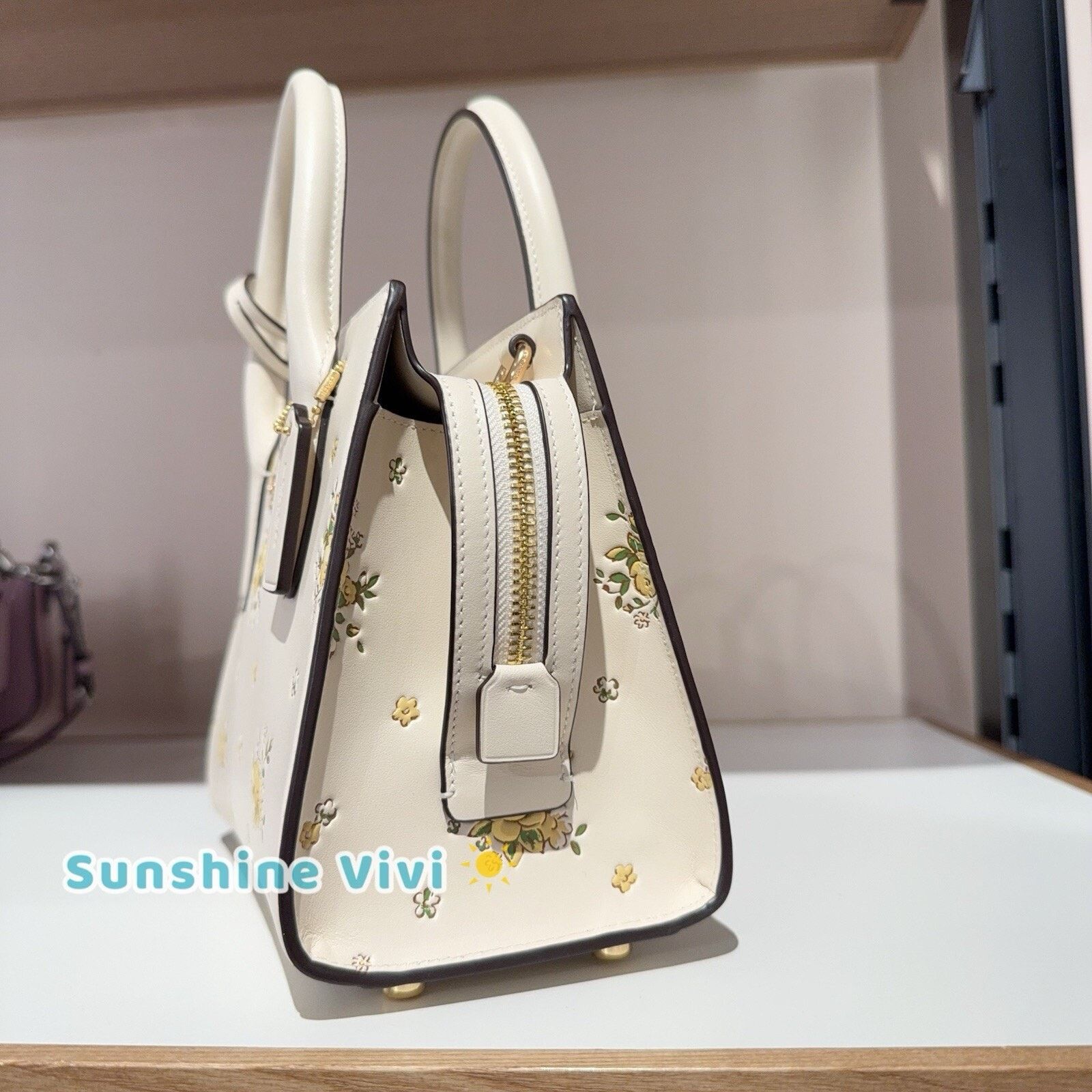 Coach NWT COACH Andrea Carryall Bag Floral CAL46 Gold/Chalk Multi Size ONE SIZE - 2 Thumbnail
