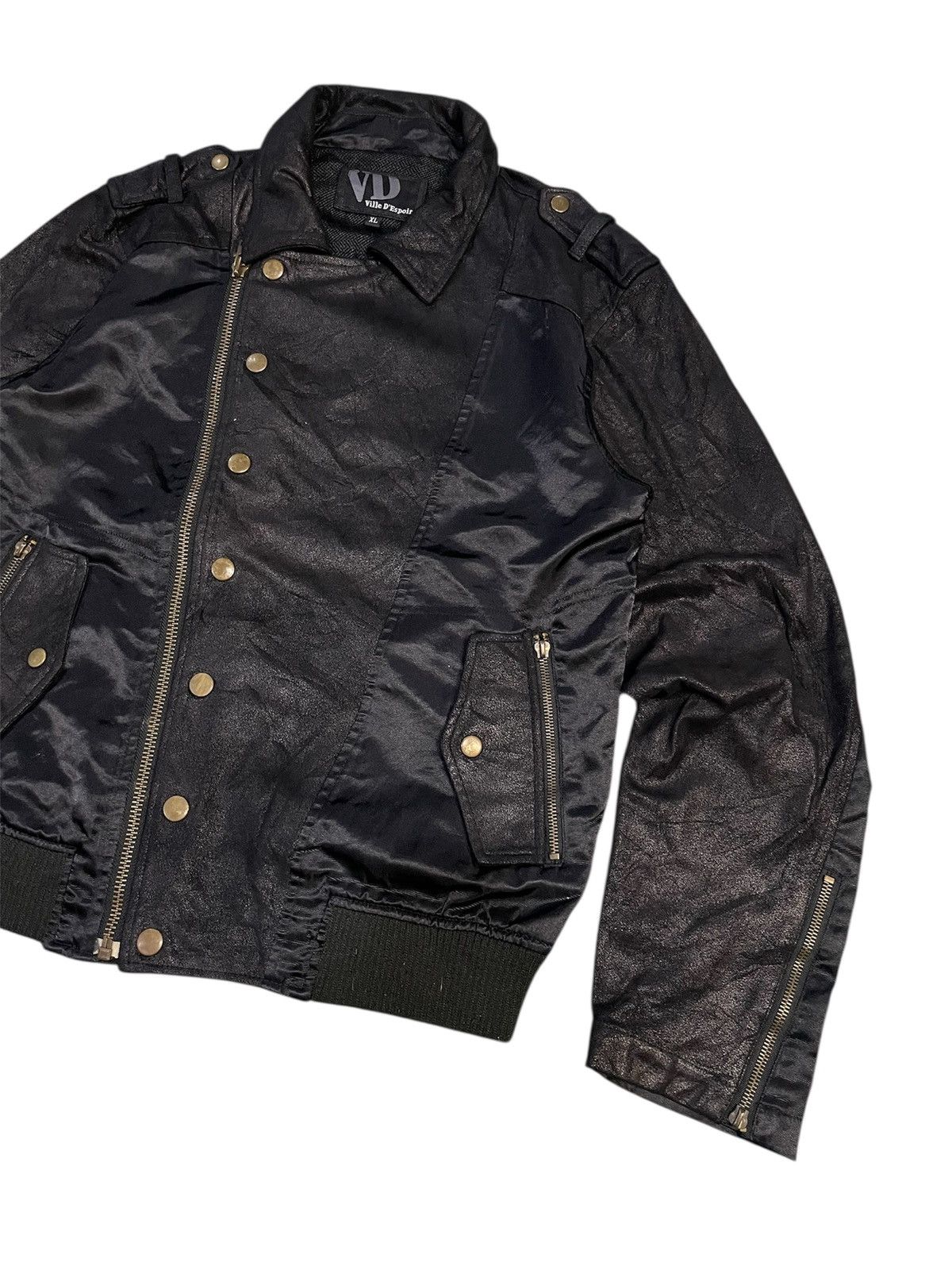 Japanese Brand Vila D’Este Military Moto Bomber inspired IsseyMiyakeJacket Size US XL / EU 56 / 4 - 3 Thumbnail