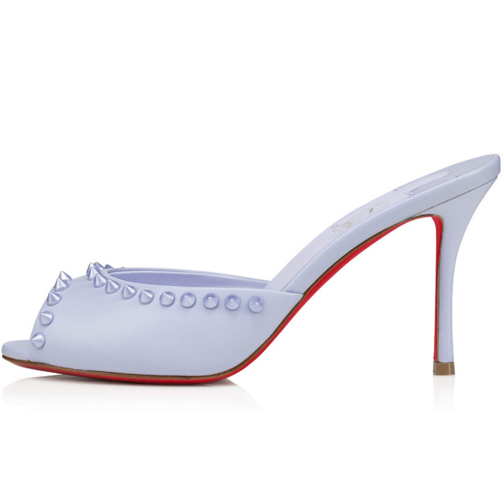 Christian Louboutin Me Dolly Spike 85 Skylight Purple Sandal Mule Heel Pump 38 Size US 8 / IT 38 - 3 Thumbnail