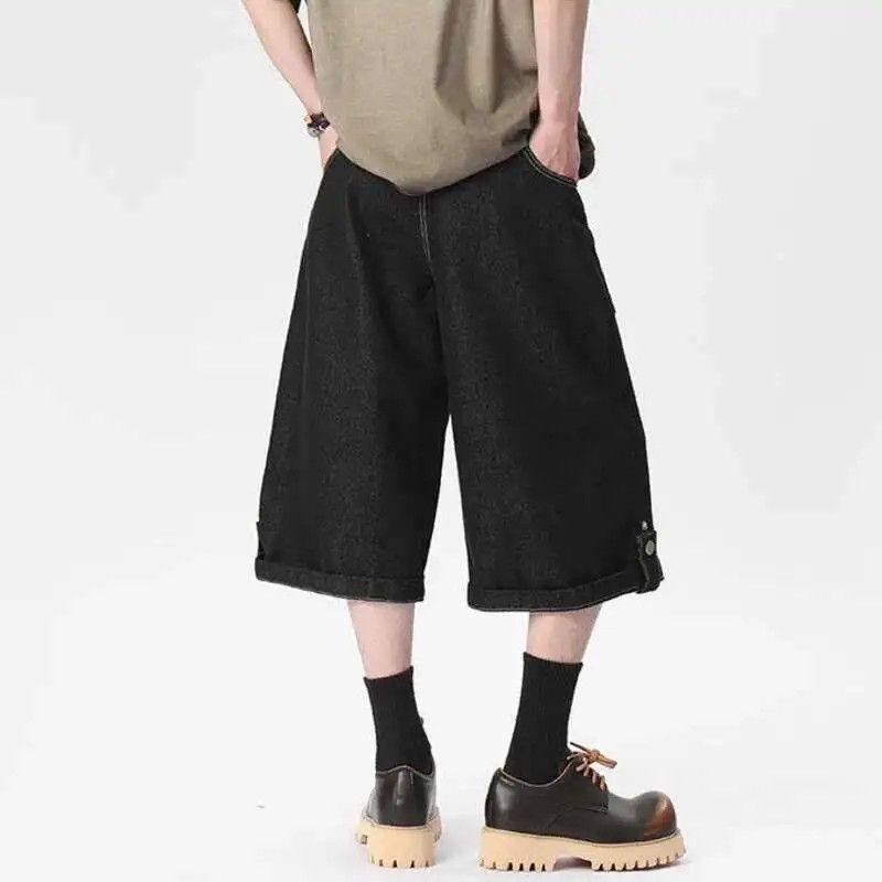 Japanese Brand × Jean Denim Shorts Straight Leg Design Buckle Size US 28 / EU 44 - 5 Thumbnail