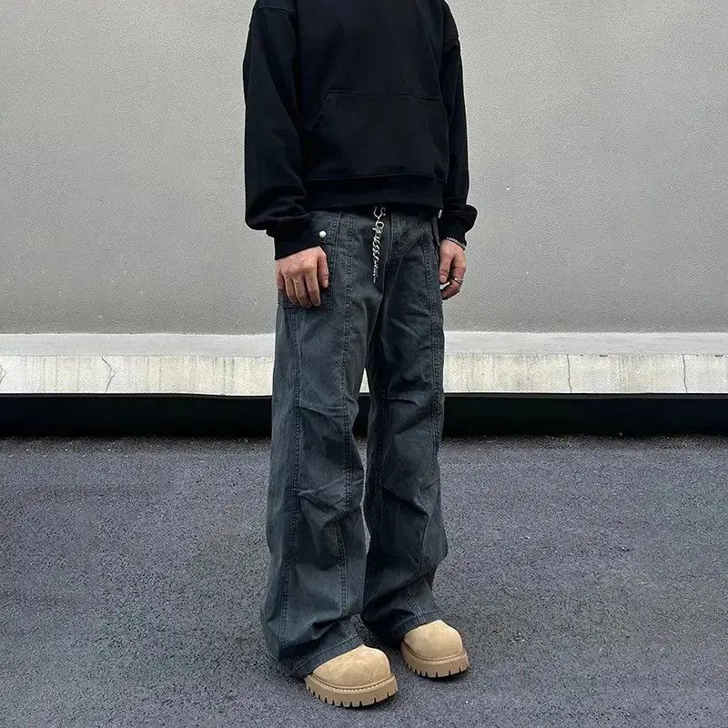 Japanese Brand Retro loose casual micro flared jeans Size US 32 / EU 48 - 1 Thumbnail