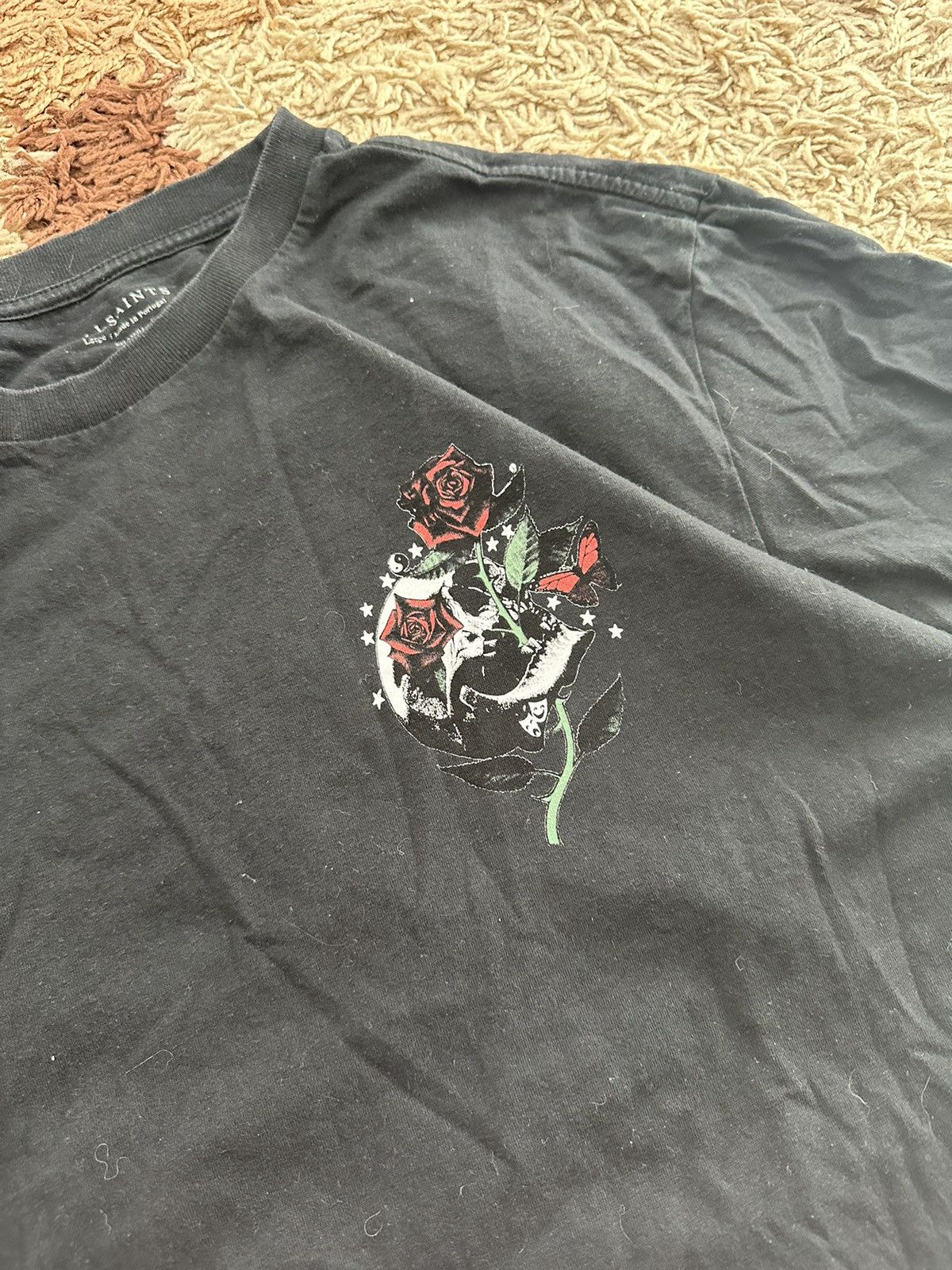 Allsaints × Vintage 🔥VINTAGE ALLSAINTS “KARMIC INSTANT” Y2K PRINTED T-SHIRT🔥 Size US L / EU 52-54 / 3 - 4 Thumbnail