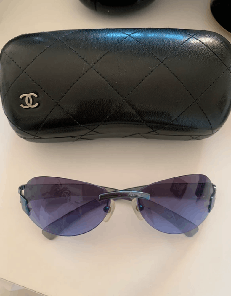 Chanel CHANEL Sunglasses 4037 Mask Rimless Rhinestone 4017 Vintage Size ONE SIZE - 1 Thumbnail