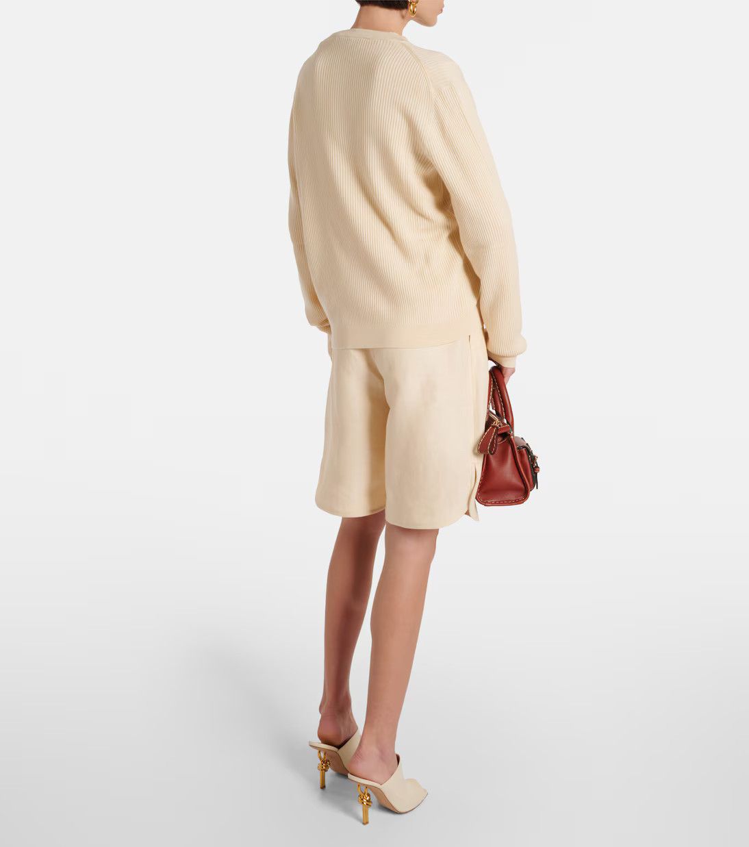 Loro Piana o1srvl11e0125 FAN6231 Akan Bomber Jacket in Cream Size M / US 6-8 / IT 42-44 - 3 Thumbnail