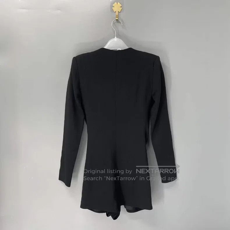 Saint Laurent Paris Saint Laurent Paris Fine sand fabric long sleeve romper sh Size XXS / US 00 / IT 34 - 2 Thumbnail