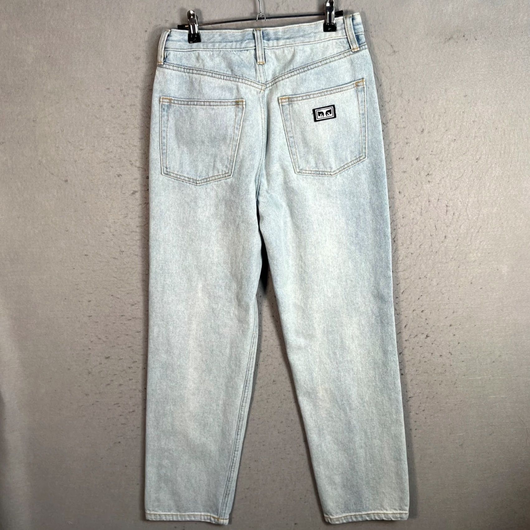 Obey OBEY Womens Jeans High-Waisted Light Wash Denim 26 Straight 5-Pocket Logo Blue Vintage? No (use rules) Size 26" / US 2 / IT 38 - 2 Thumbnail