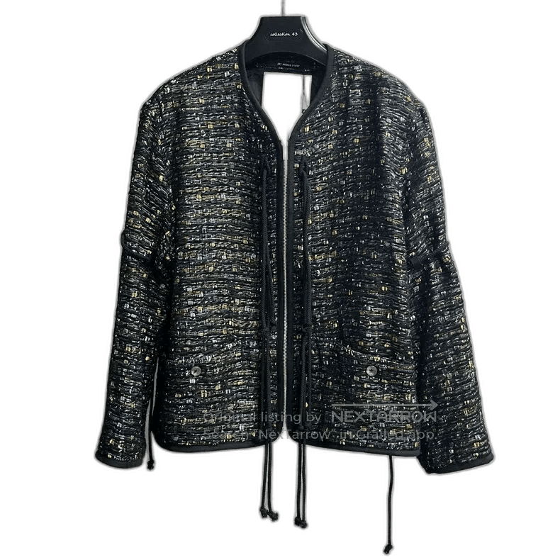 Song For The Mute song for the mute. Black multicolor tweed fringe jacket. Size US L / EU 52-54 / 3 - 1 Thumbnail