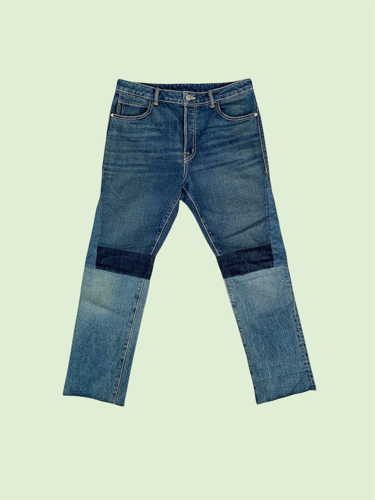Helmut Lang Helmut Lang Patchwork High Rise Crop Denim Pants Size US 31 - 1 Thumbnail