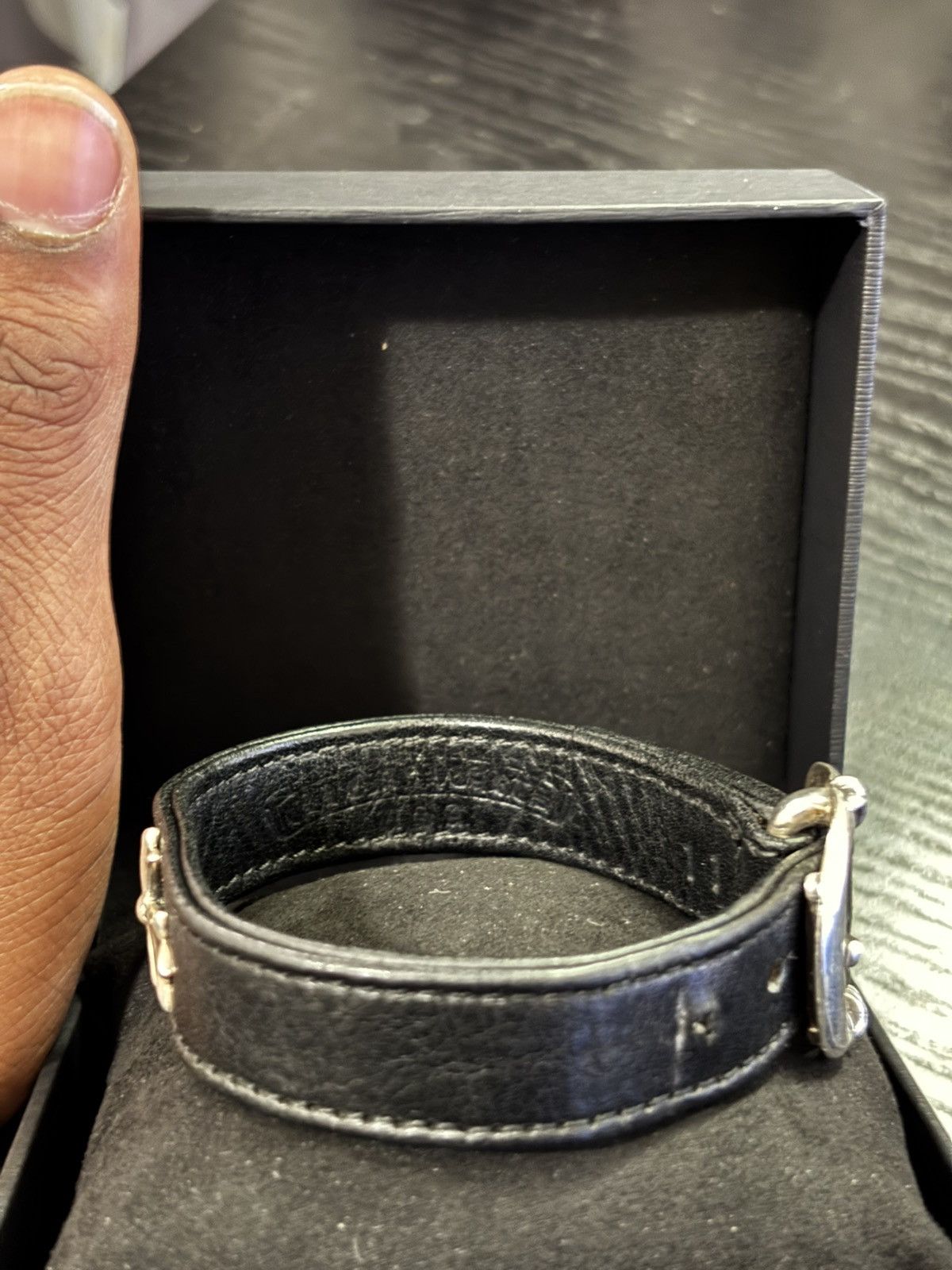 Chrome Hearts Leather Cross Bracelet Size ONE SIZE - 9 Thumbnail