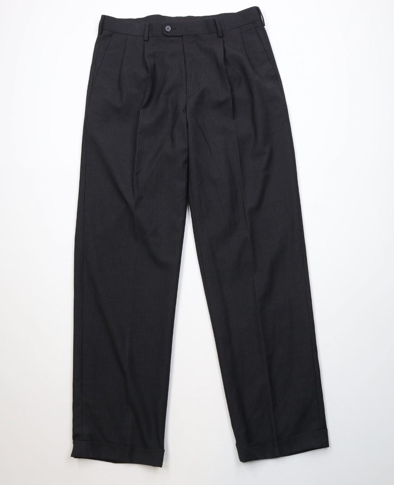 Vintage Vintage 90s Blend Knit Pinstriped Wide Leg Chino Pants Size US 34 / EU 50 - 1 Thumbnail