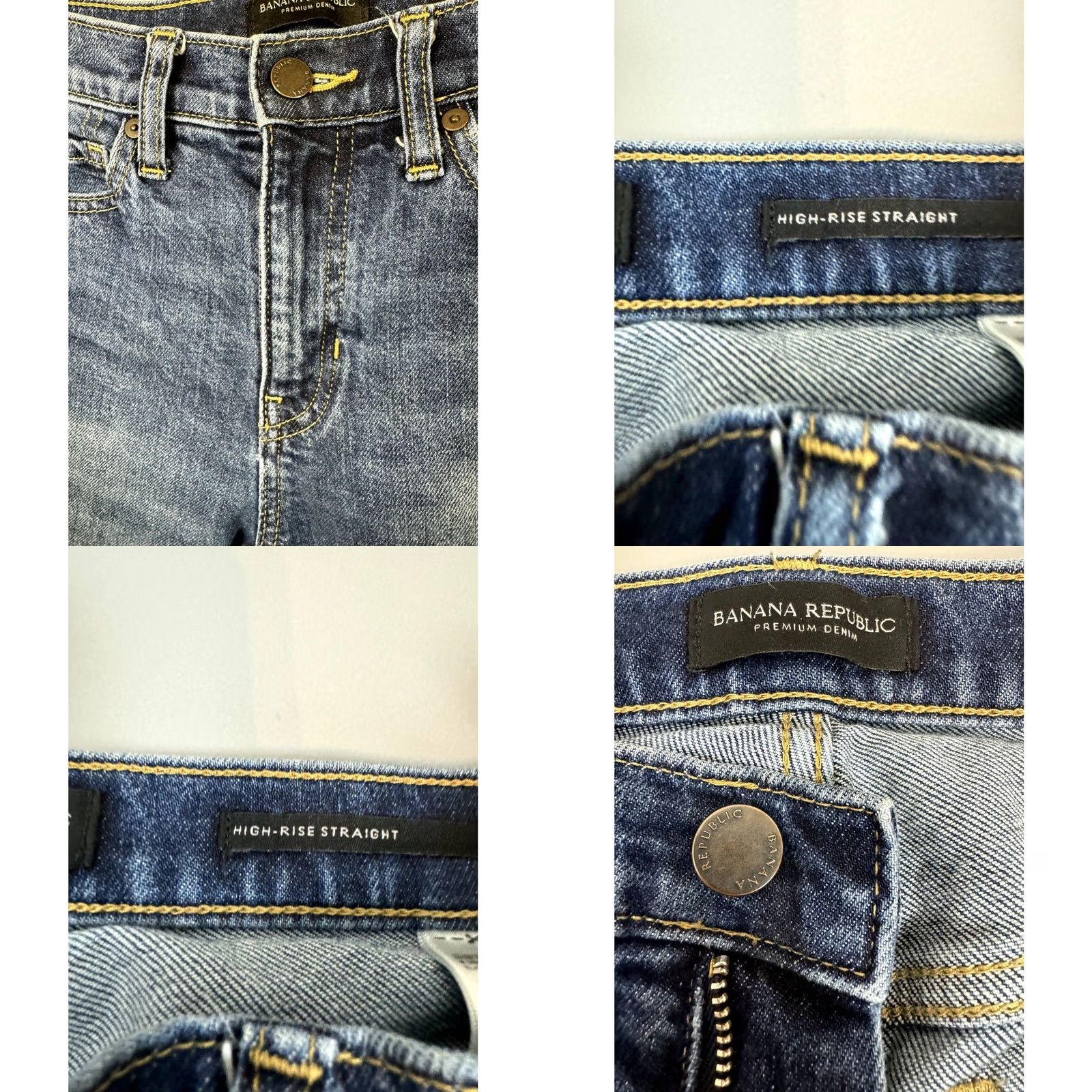 Banana Republic VINTAGE? No. Banana Republic Distressed Jeans Women’s High Rise Straight Leg Size 25 Blue Denim 5-Pocket Regular Inseam 26 Size 42" / US 20 - 8 Thumbnail