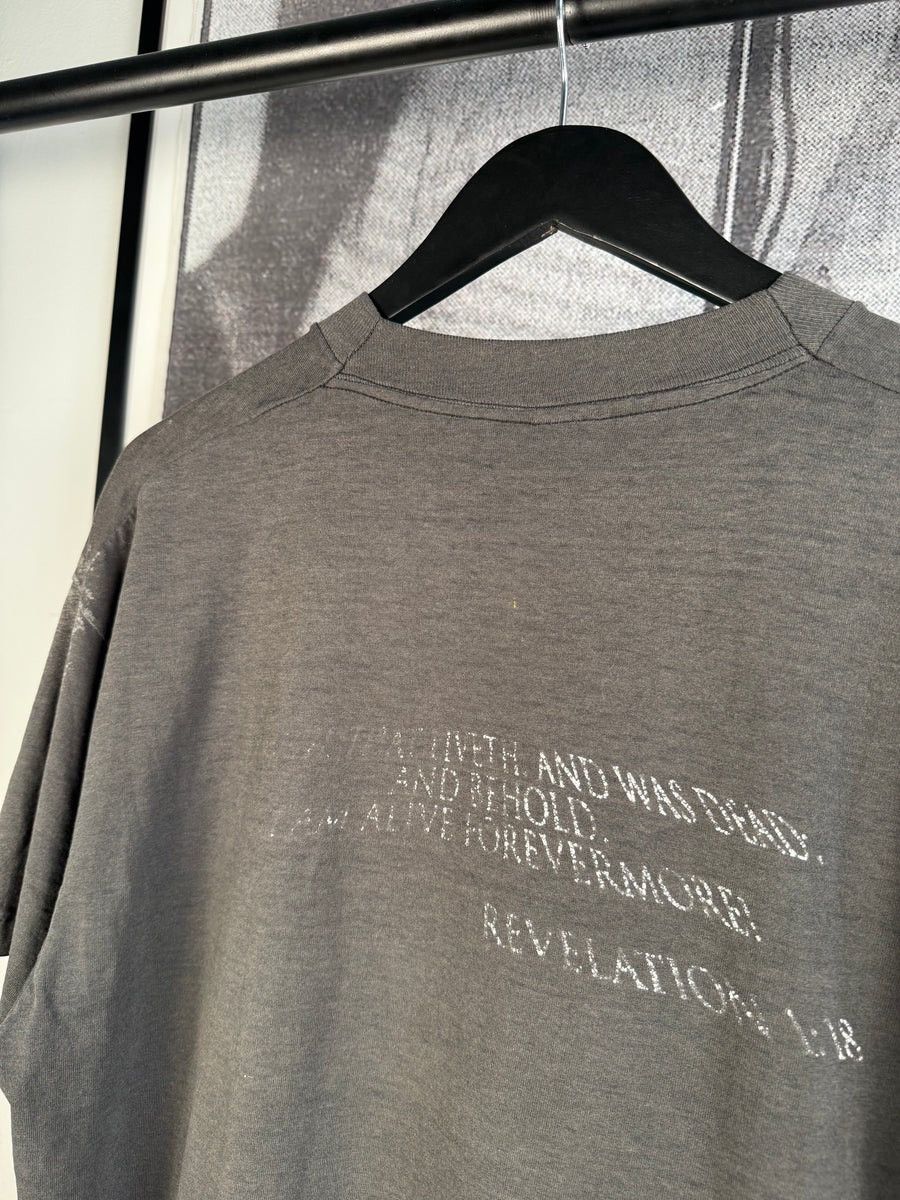 Vintage 🚭GRAIL🚭1990s ULTRA FADED DOOMSDAY CULT "AGONY" TEE Size US XL / EU 56 / 4 - 4 Thumbnail