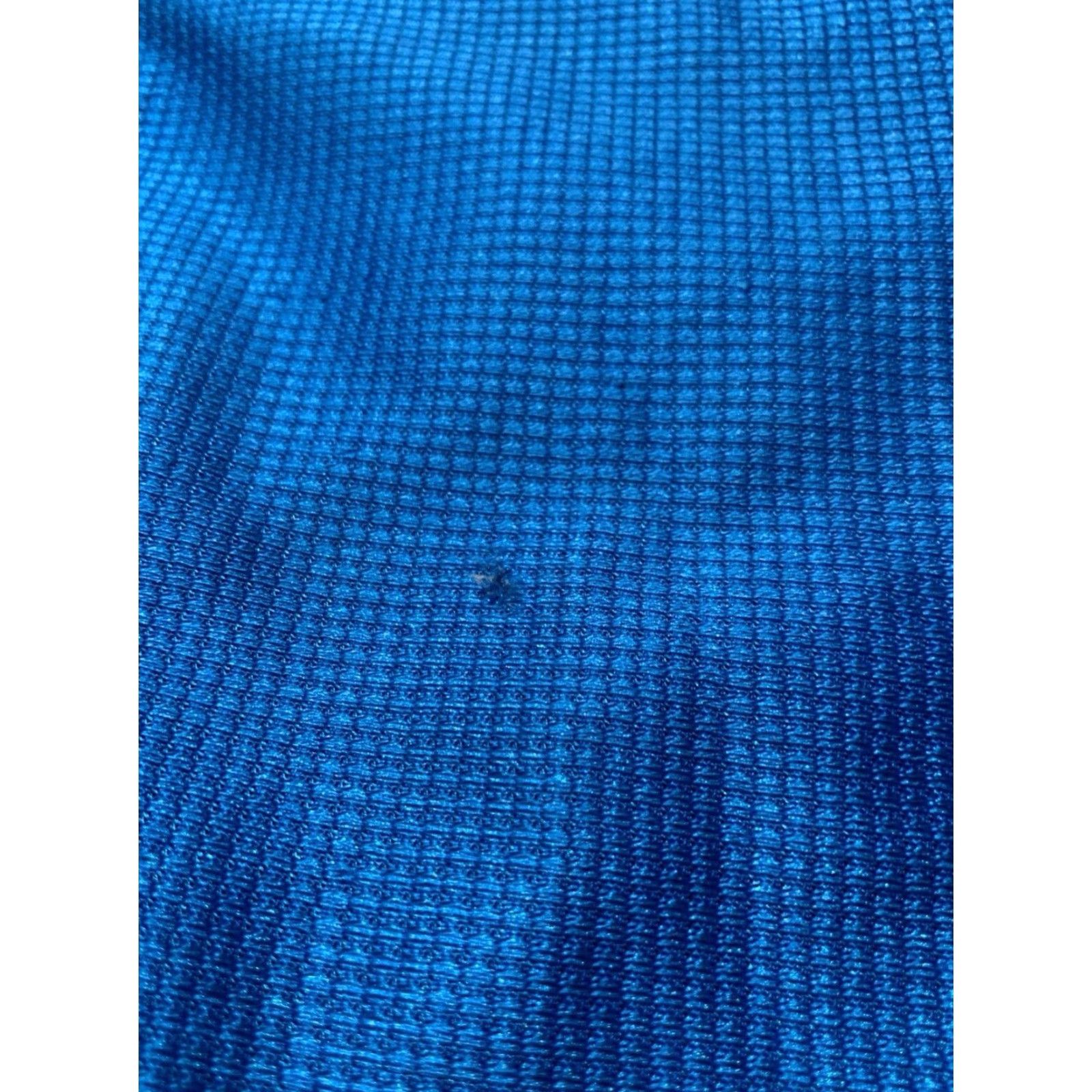Nike VINTAGE Nike Mens Athletic Basketball Shorts Blue Stripe 32 Inch Waist L Microfiber Running Gym Size US 33 - 4 Thumbnail