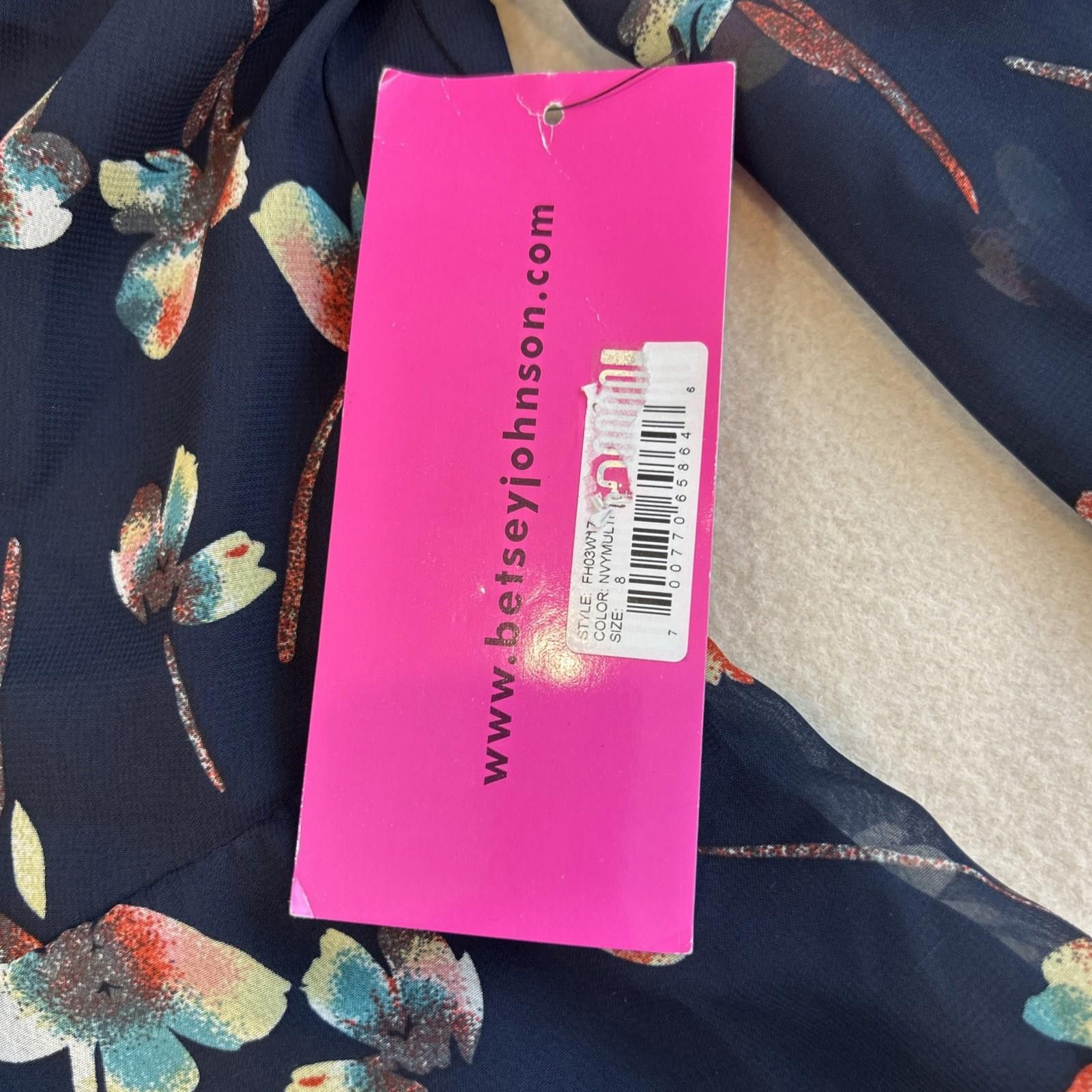 Other Betsey Johnson Sheer Black Floral Sleeve Dress Sz8 Nordstrom Size M / US 6-8 / IT 42-44 - 4 Thumbnail