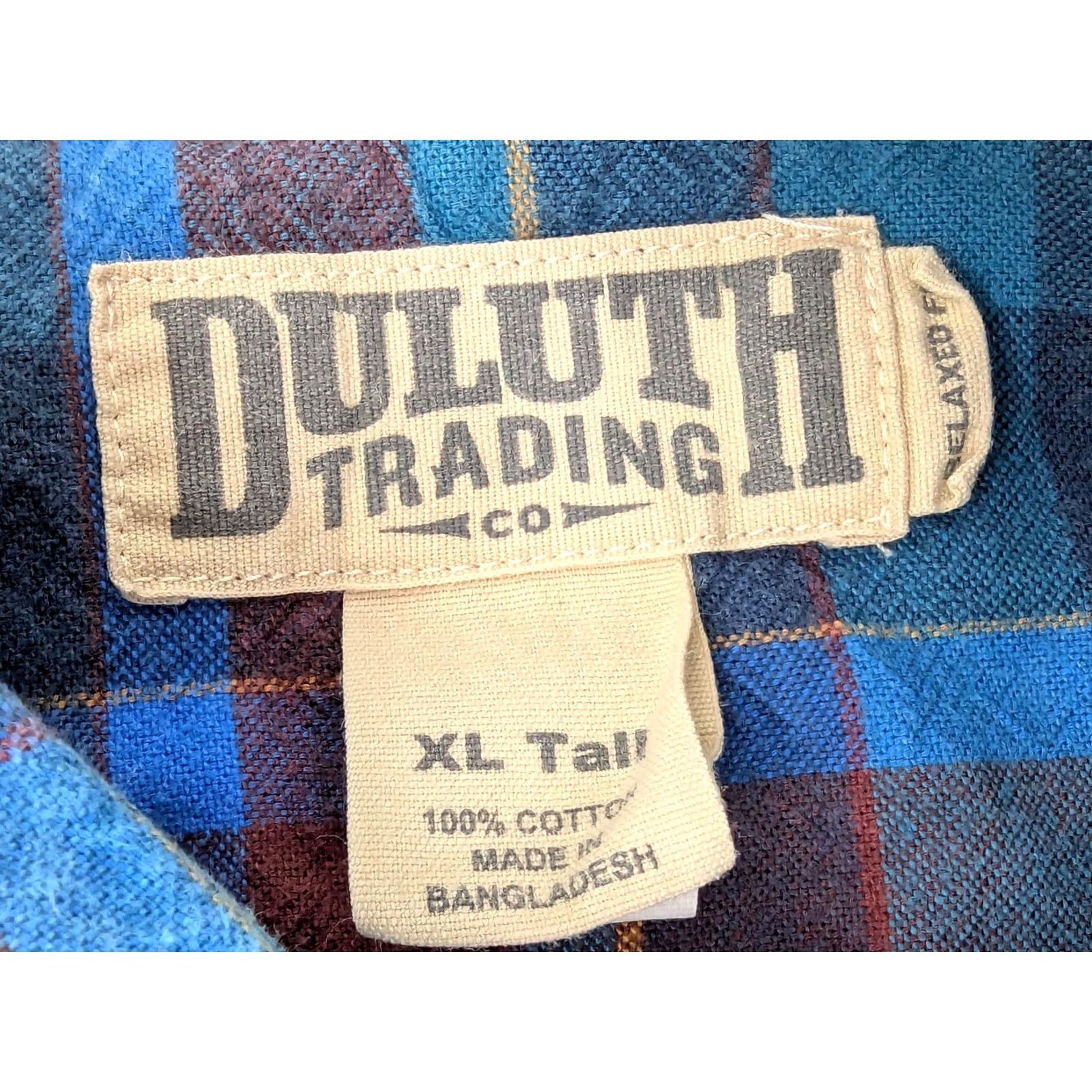 All Blues Duluth Mountain Oxford Flannel Shirt Men’s XL Tall Blue Red Plaid Cotton Button-Up Shirt- Blue, 52 in Chest, Big & Tall, Relaxed Fit Size US XL / EU 56 / 4 - 3 Thumbnail
