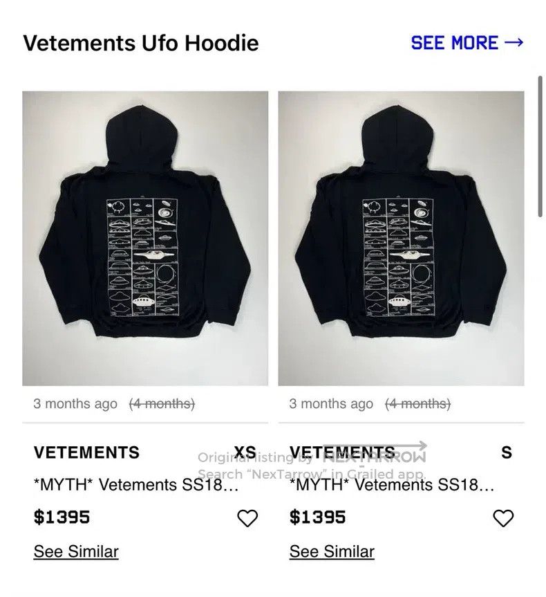 Vetements Vetements Hoodie Size US S / EU 44-46 / 1 - 9 Thumbnail