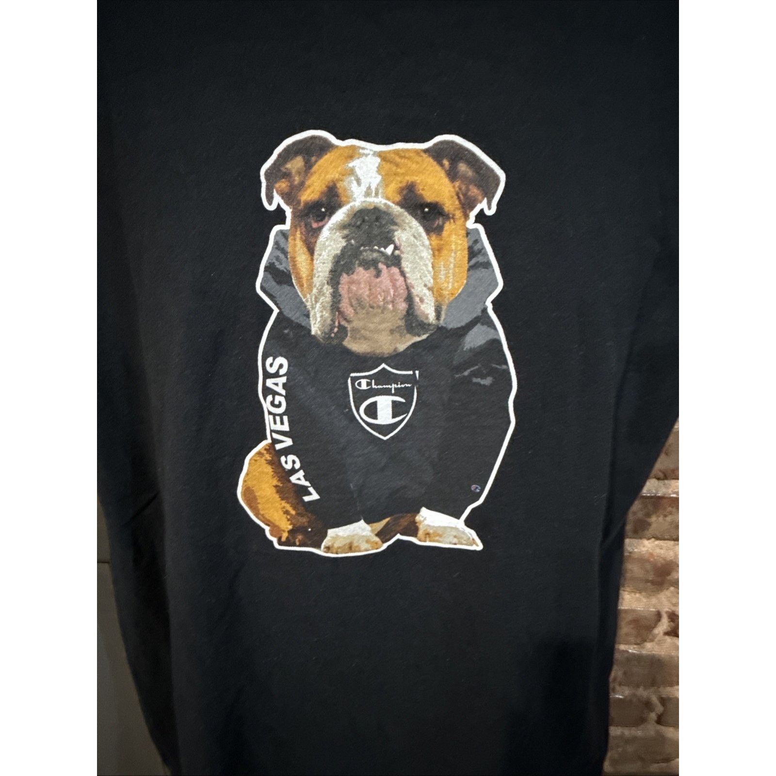 Champion Champion Black Tee Sz XL English Bulldog Las Vegas Raiders Size US XL / EU 56 / 4 - 2 Thumbnail