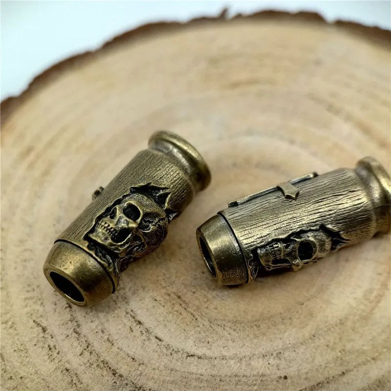 Handmade 3Pcs Skull Cross Bullet Knife Beads Paracord Bead Zipper Size ONE SIZE - 4 Thumbnail