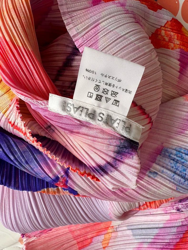 Issey Miyake Issey Miyake size:2 Pink floral pleated sleeveless dress Size XS / US 0-2 / IT 36-38 - 7 Thumbnail