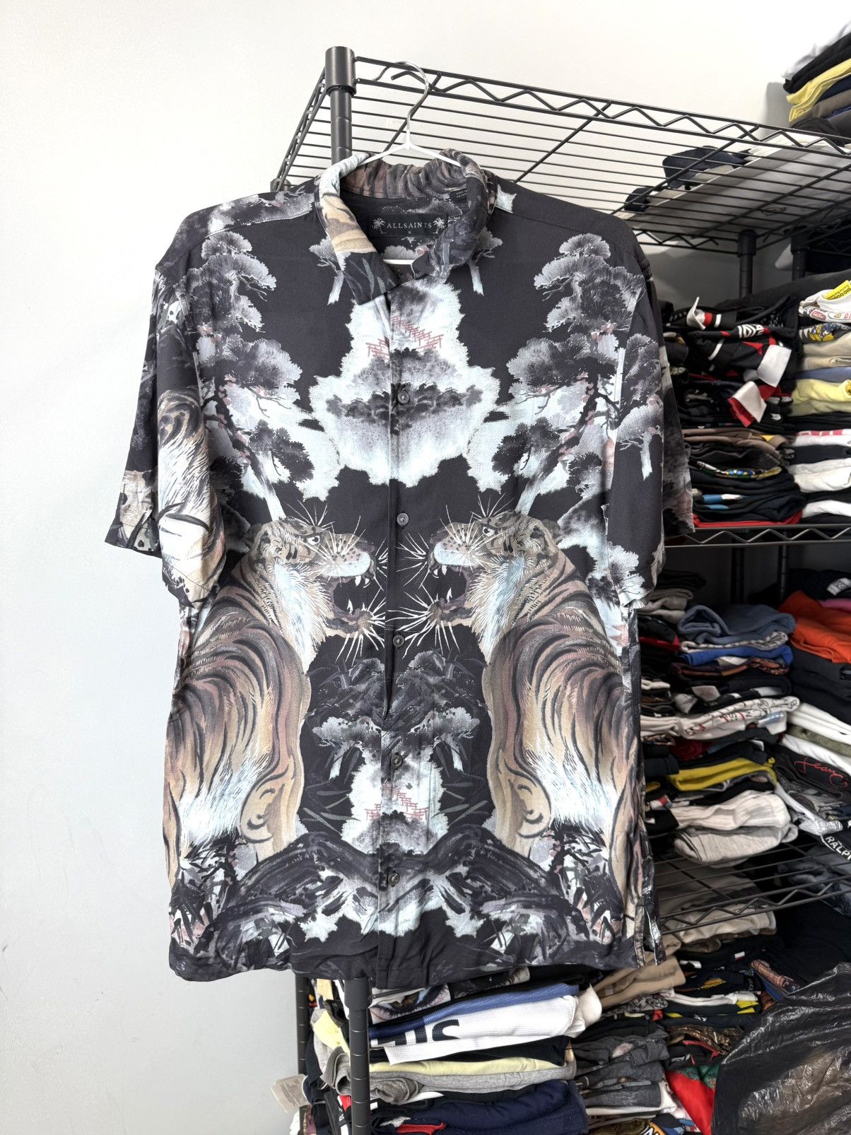 Allsaints All Saints Japan Tiger Shirt Luxury Size US S / EU 44-46 / 1 - 1 Thumbnail