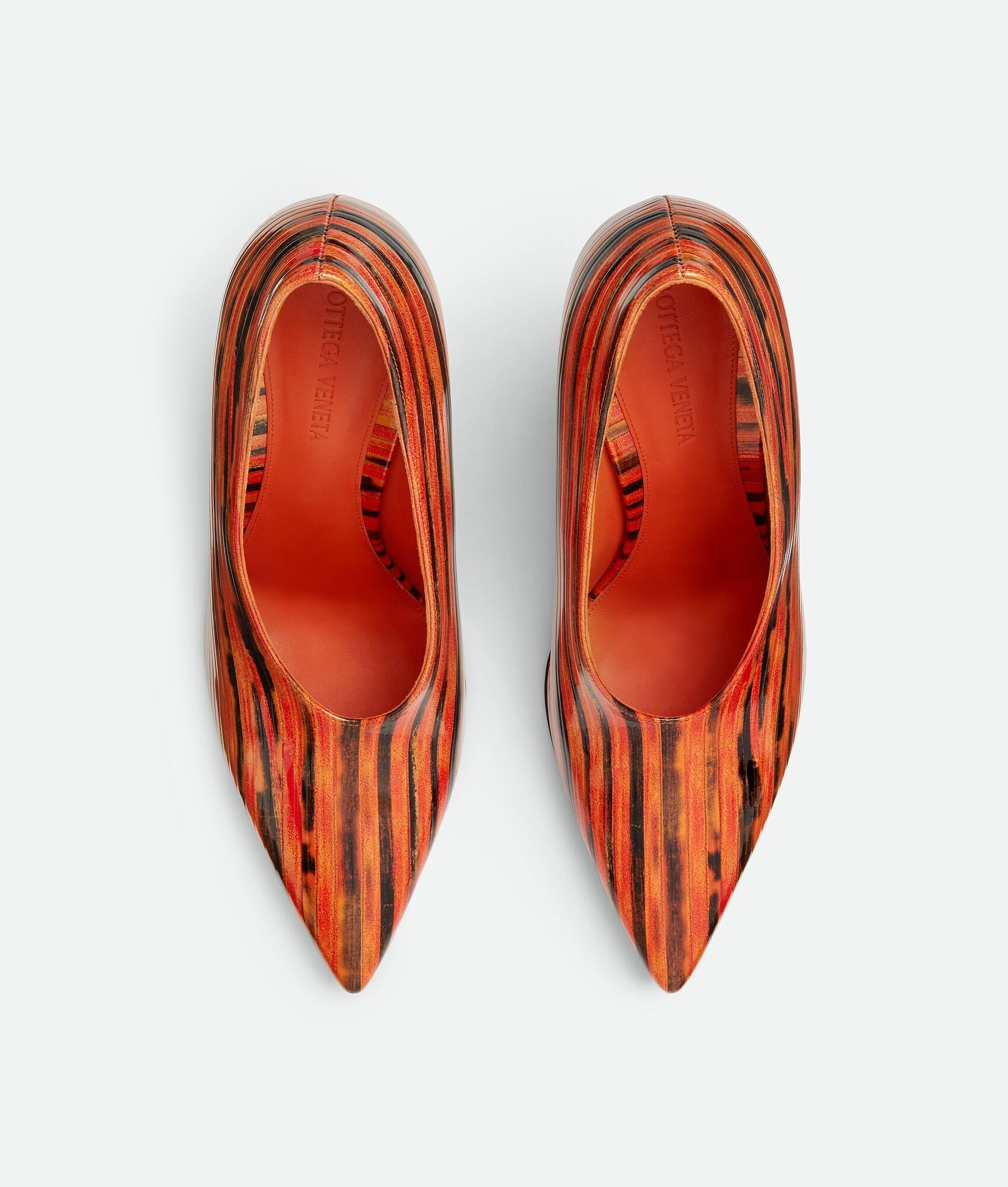 Bottega Veneta o1bcso1str0725 Storm Pumps in Orange/Black Size US 7 / IT 37 - 4 Thumbnail