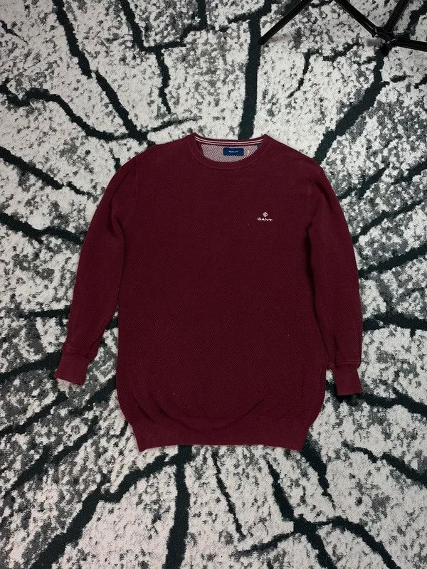 Gant Gant Burgundy Sweater with M Logo Size US M / EU 48-50 / 2 - 1 Thumbnail