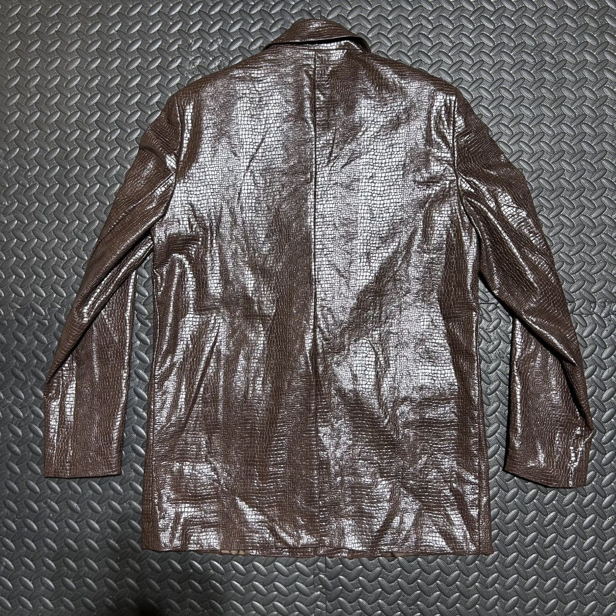 Other Reclaimed Vintage Faux Leather Blazer Crocodile Women’s 36” Size ONE SIZE - 10 Thumbnail