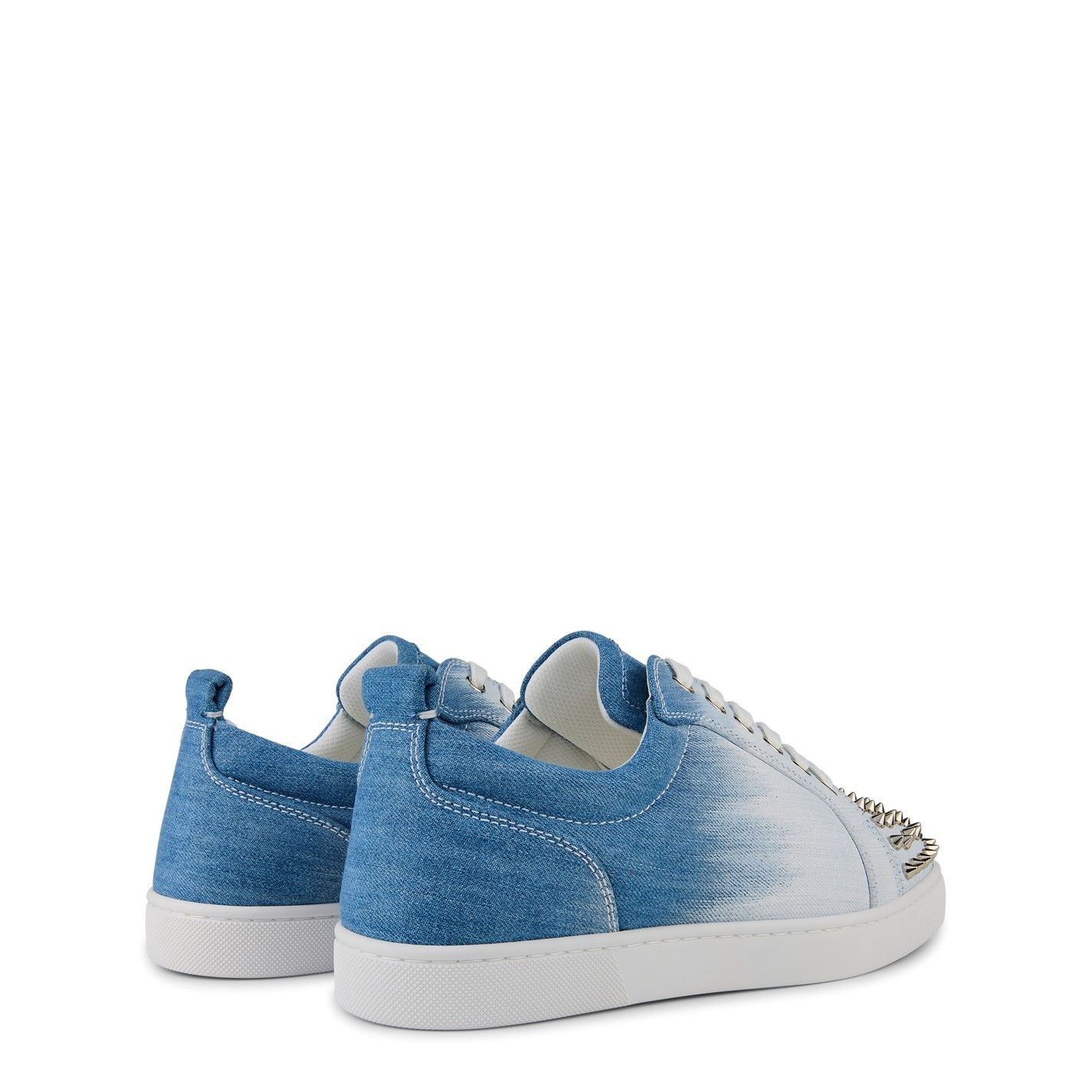Christian Louboutin Louis Junior Spikes Denim Sneakers Size US 9 / EU 42 - 5 Thumbnail