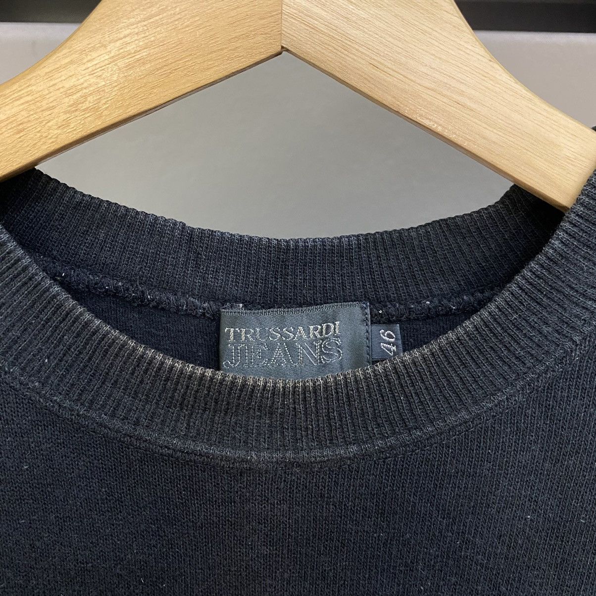 Trussardi × Vintage Vintage Trussardi Jeans Sweatshirt Crewneck Embroidery Size US M / EU 48-50 / 2 - 3 Thumbnail