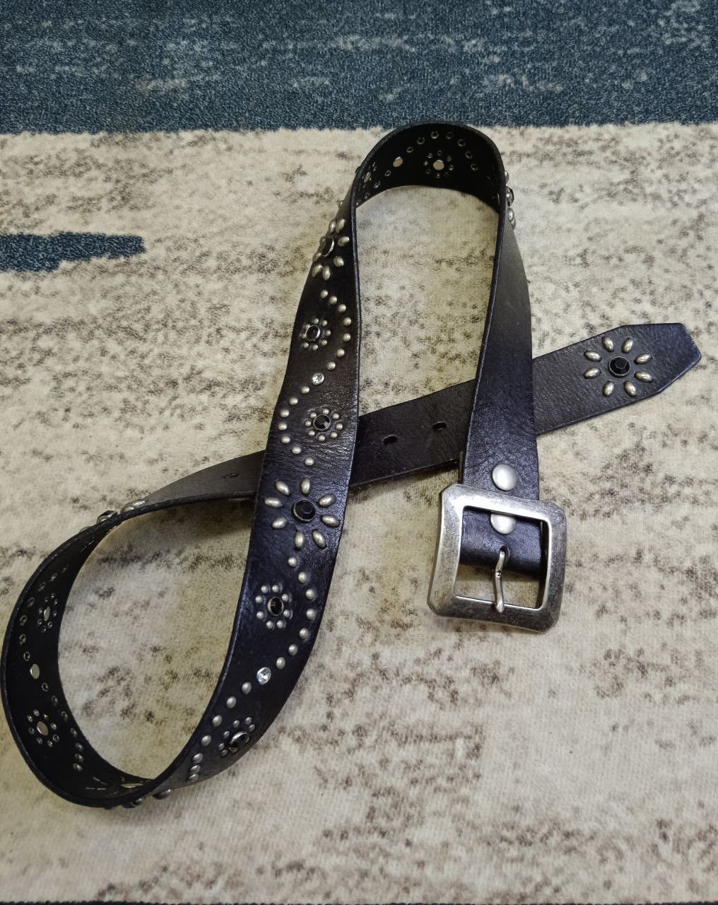 Leather BUONA STUDDED LEATHER BELT(SIZE 28-33 INCH) Size ONE SIZE - 2 Thumbnail