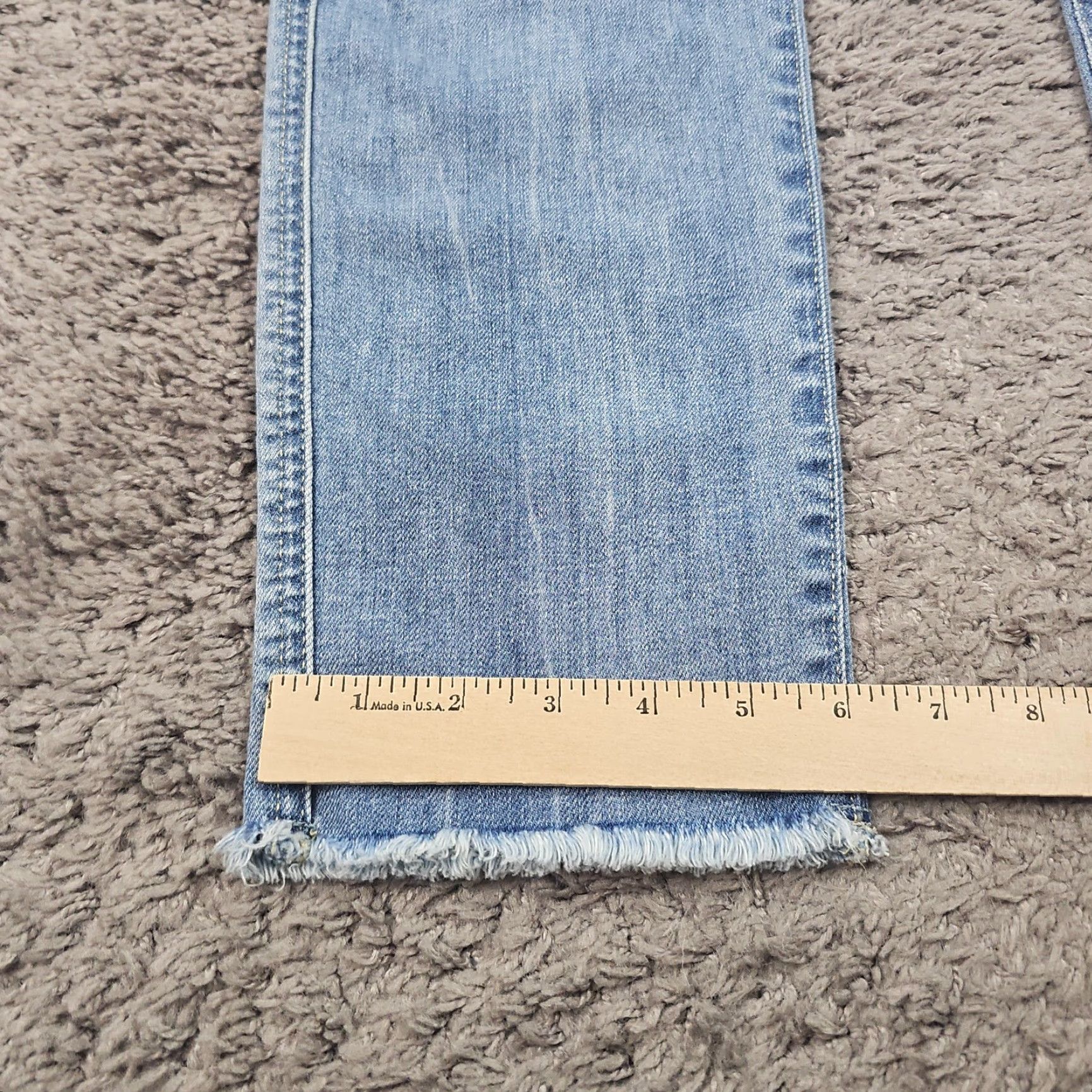 7 For All Mankind 7 For All Mankind Jeans Womens 24 Cropped Straight Light Wash High Rise 23x26 Blue Denim Cotton Spandex Jeans Womens 24 Crop Straight High Rise Size 42" / US 20 - 7 Thumbnail