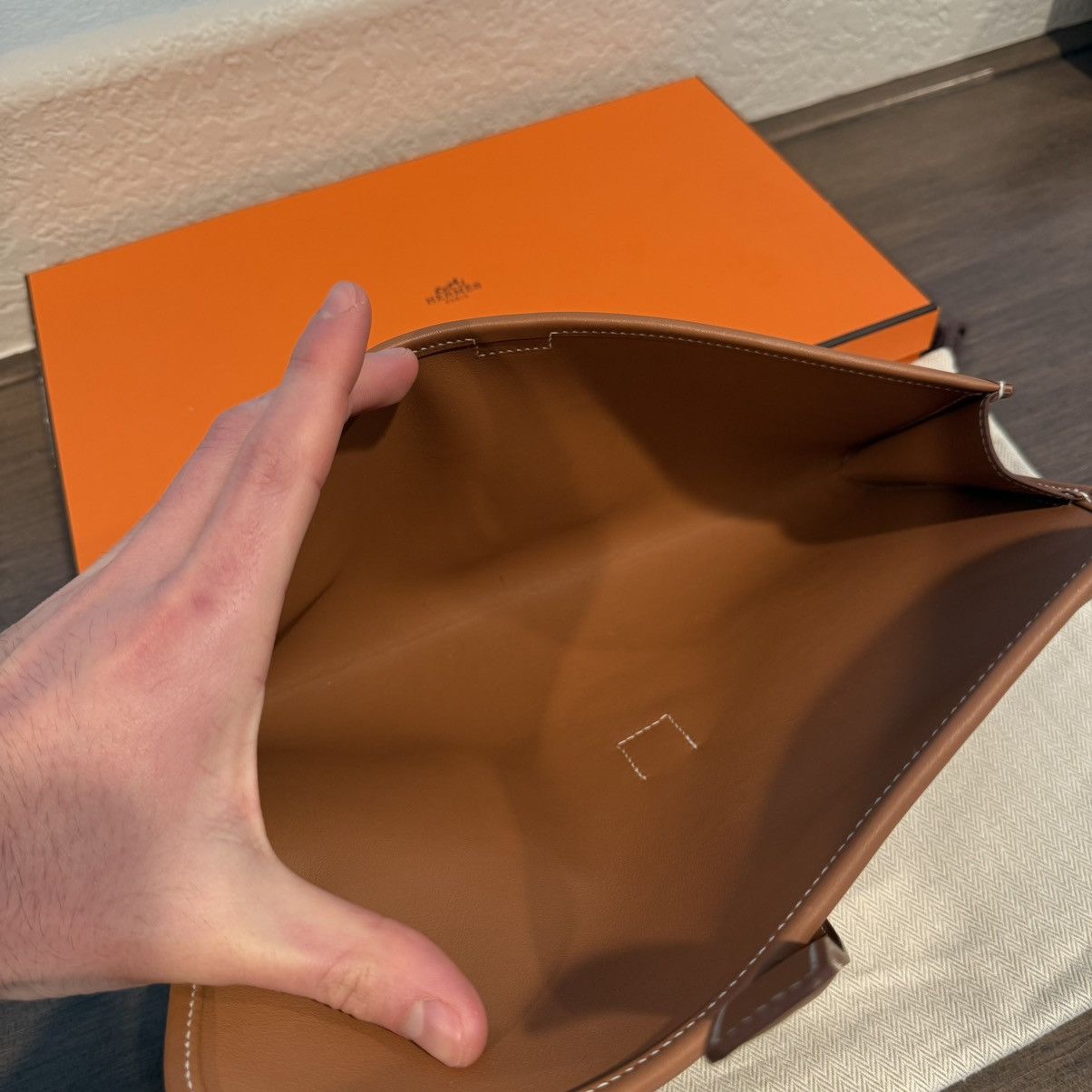 Hermes Hermes Jige Elan 29 Gold Clutch Bag Swift Calfskin Leather Size ONE SIZE - 12 Thumbnail