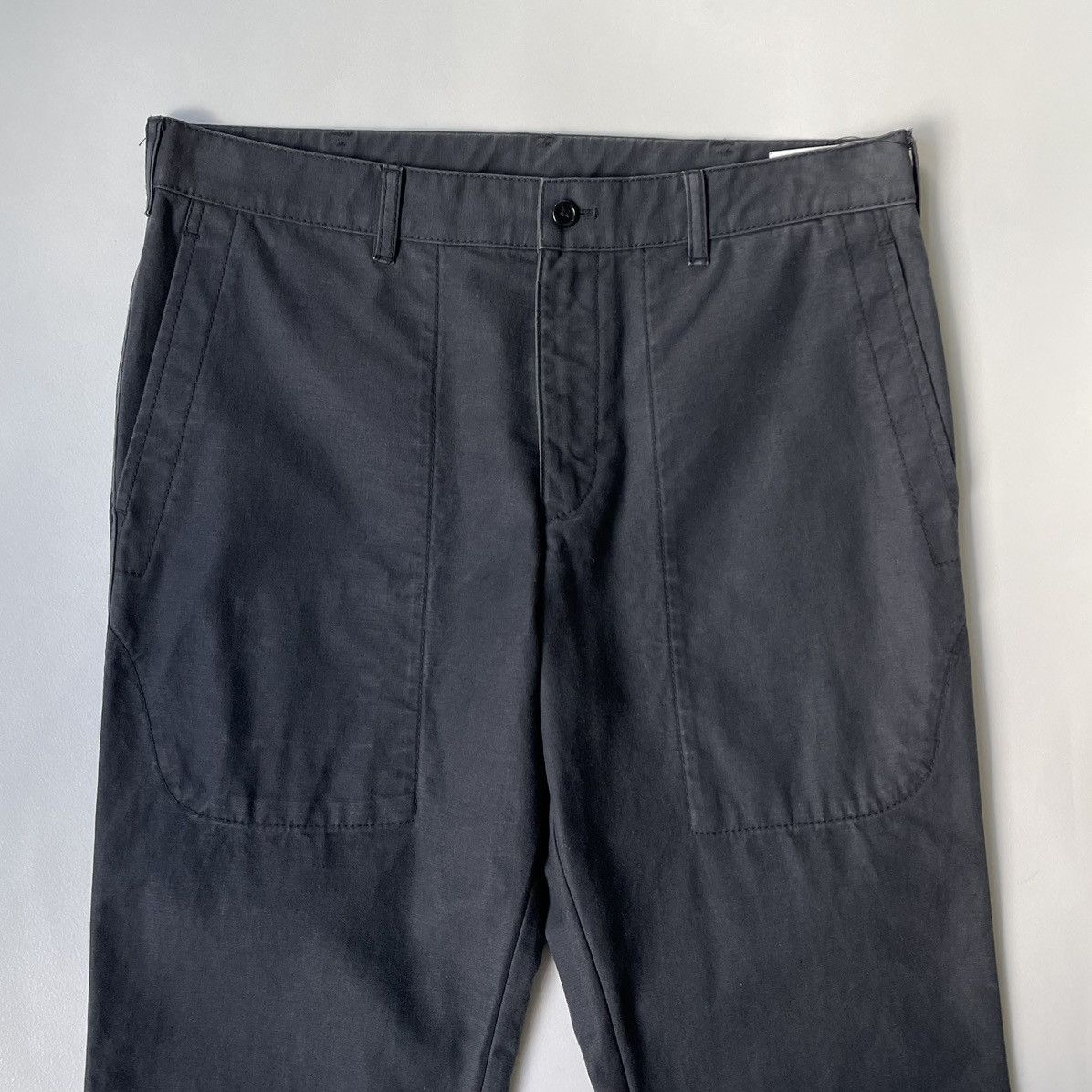 Comme des Garcons Homme A/W 09 Washed Gray Cotton Cargo Trousers Size US 32 / EU 48 - 3 Thumbnail