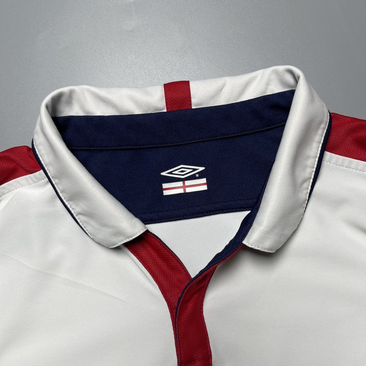 Umbro ENGLAND UMBRO 2004 EURO FOOTBALL HOME JERSEY #7 BECKHAM Size US XL / EU 56 / 4 - 5 Thumbnail