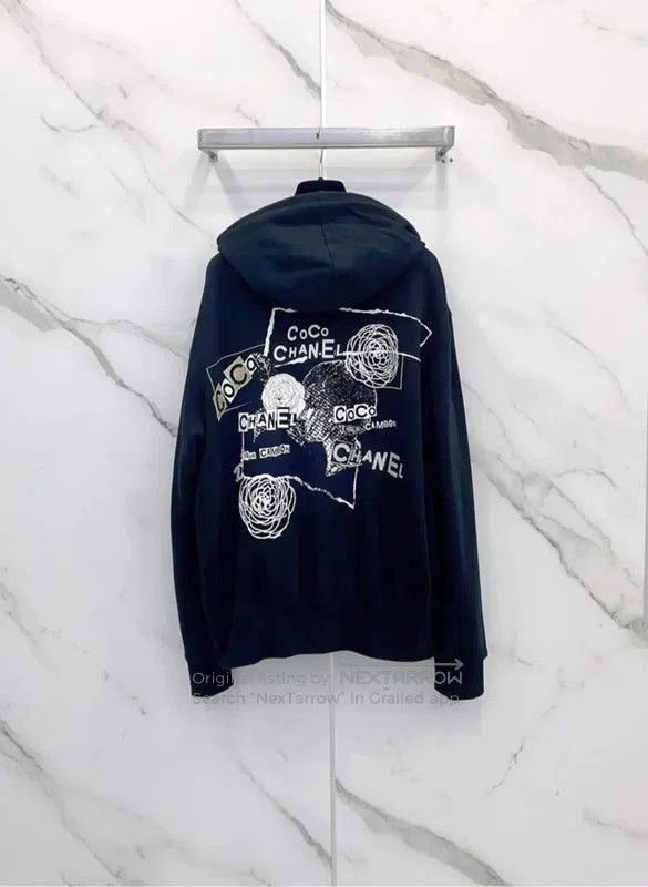 Chanel Chanel Black Cotton Women's Long Sleeve Hoodie . Size L / US 10 / IT 46 - 2 Thumbnail