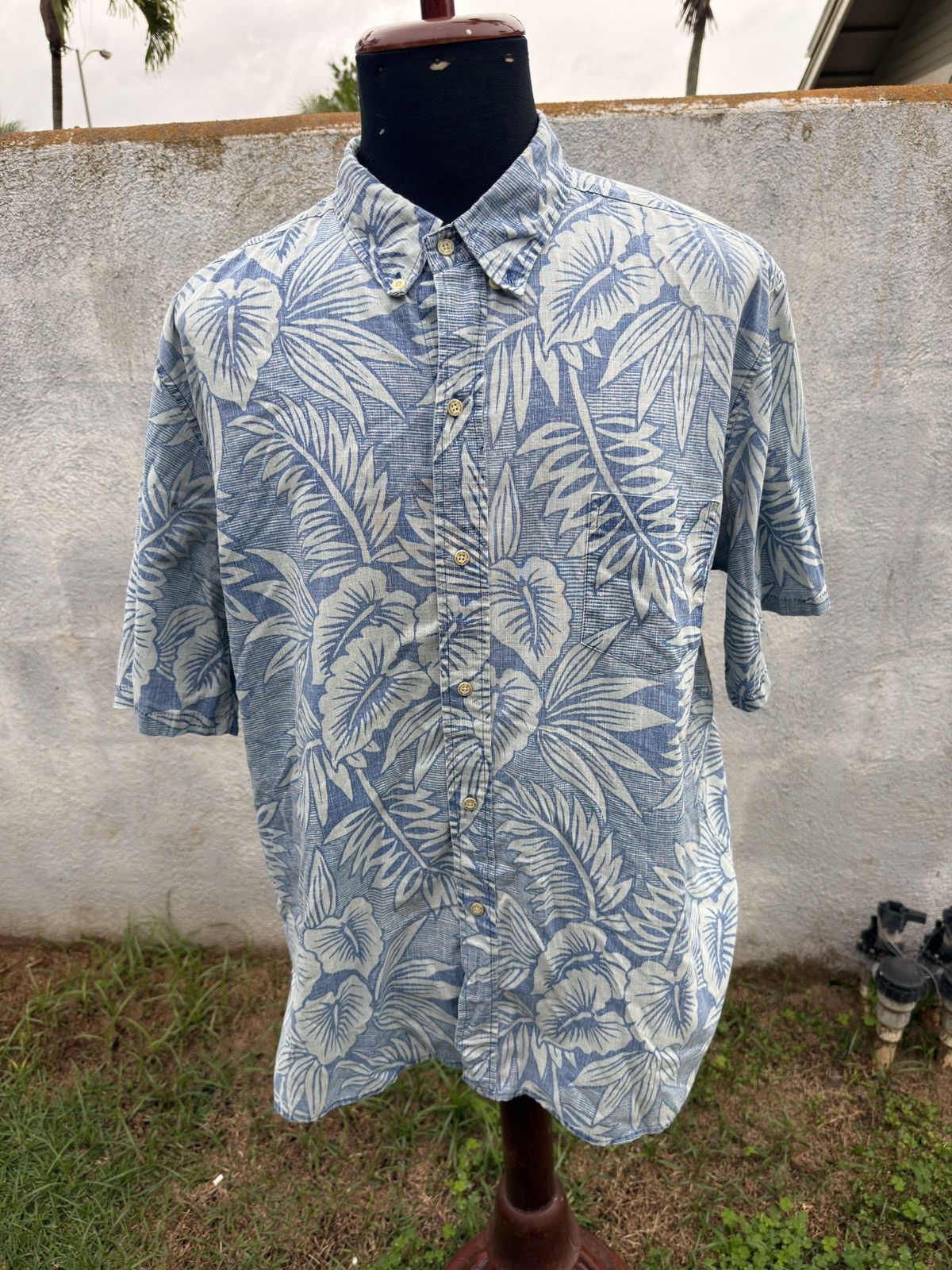 Reyn Spooner PreOwned Reyn Spooner Blue Hawaiian Print Men's XXL Size US XXL / EU 58 / 5 - 1 Thumbnail