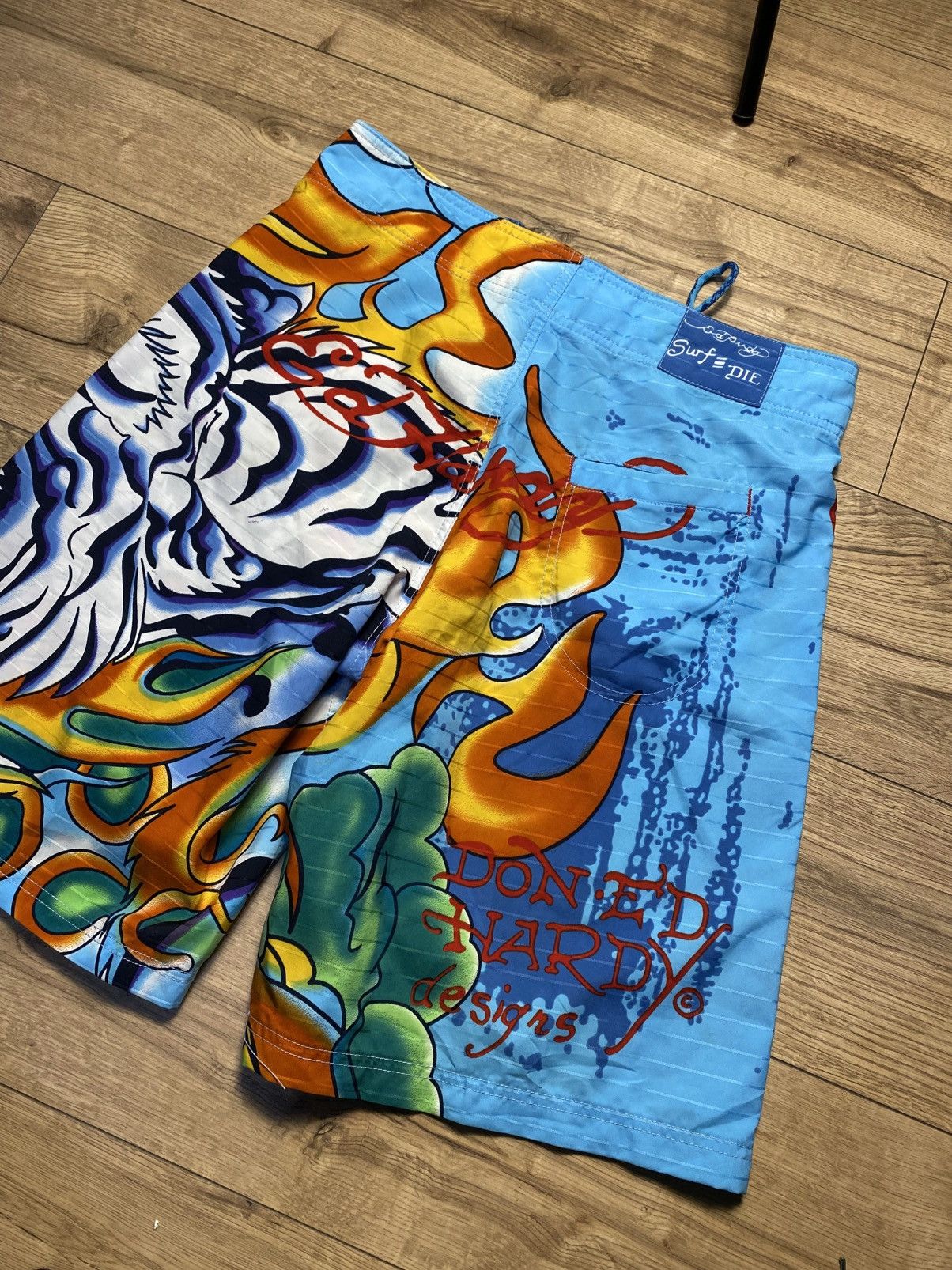 Ed Hardy Vintage Ed Hardy Christian Audigier XL Tiger Tattoo Print Size US 34 / EU 50 - 4 Thumbnail