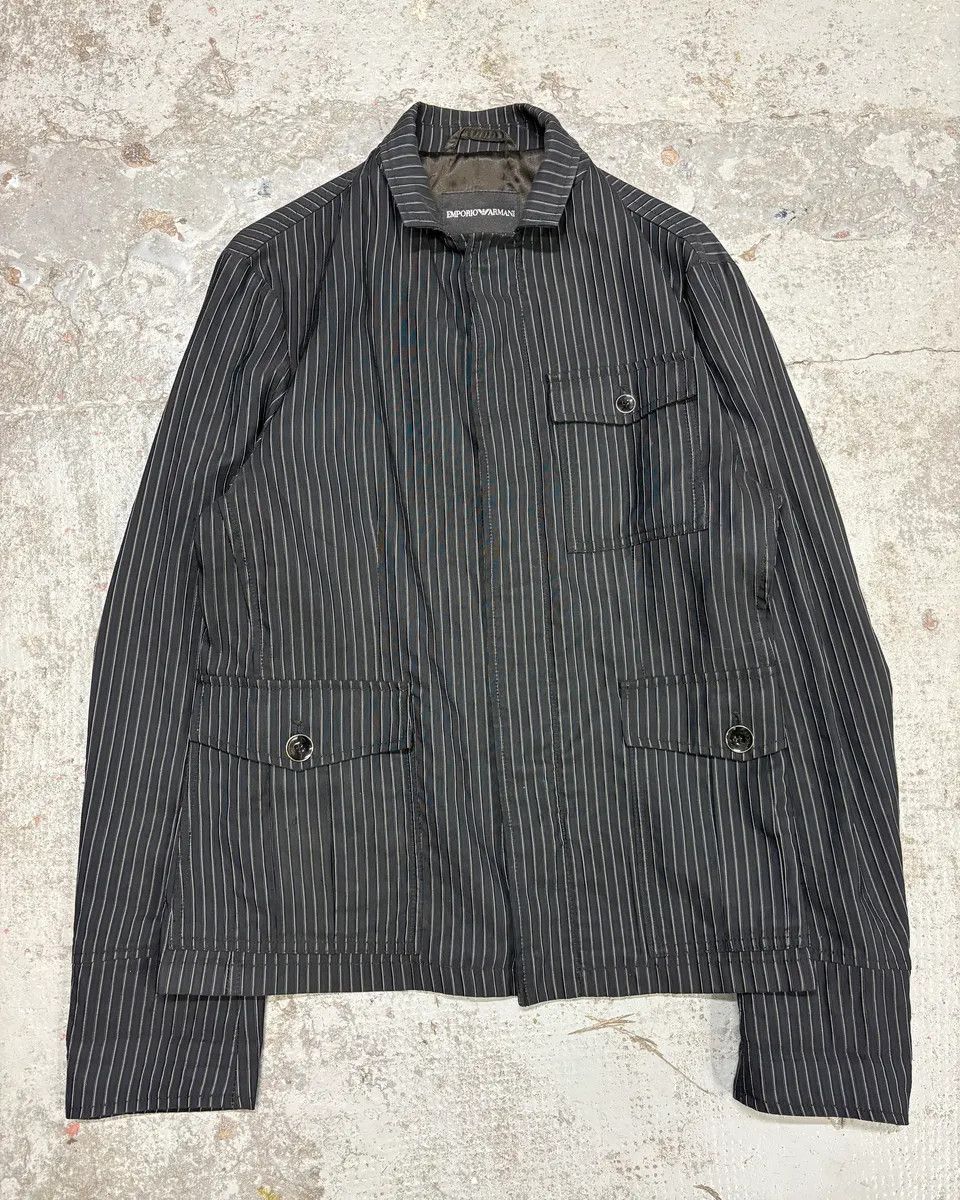 Emporio Armani 2000s Emporio Armani Vertical Stripes Jacket Size US M / EU 48-50 / 2 - 1 Thumbnail