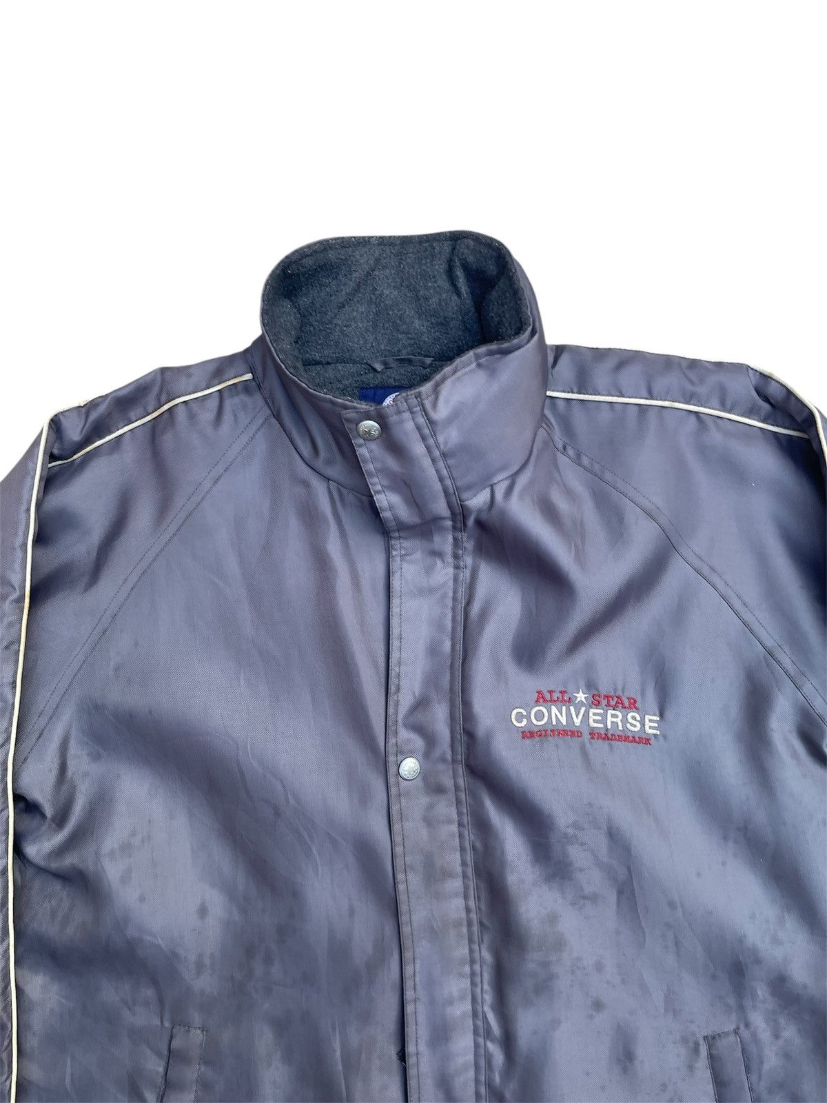 Converse Vintage Converse Gray Jacket Fleece Lining Size Medium Size US M / EU 48-50 / 2 - 4 Thumbnail