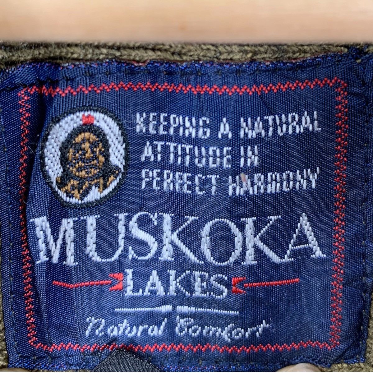 Vintage Vintage MUSKOKA LAKES Native Fleece Half Button Sweatshirt Size US L / EU 52-54 / 3 - 6 Thumbnail