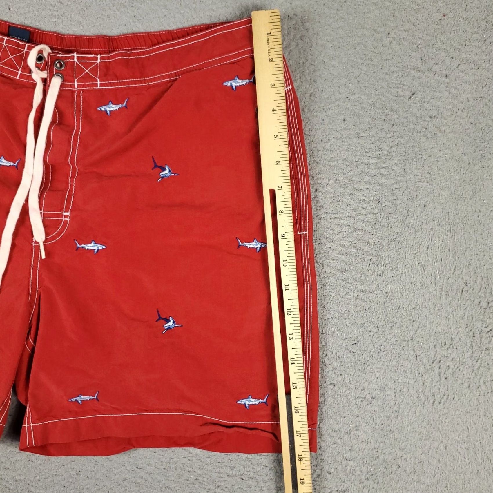 Polo Ralph Lauren Ralph Lauren Mens XL Red Shark Embroidered Beach Board Swim Trunks Size US 36 / EU 52 - 5 Thumbnail