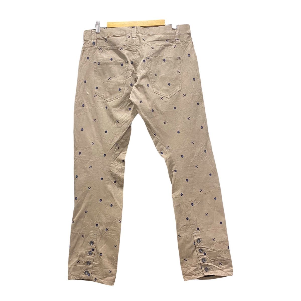 PPFM Archive PPFM Skull & Cross Embroidery Chino Japanese Brand Size US 32 / EU 48 - 2 Thumbnail