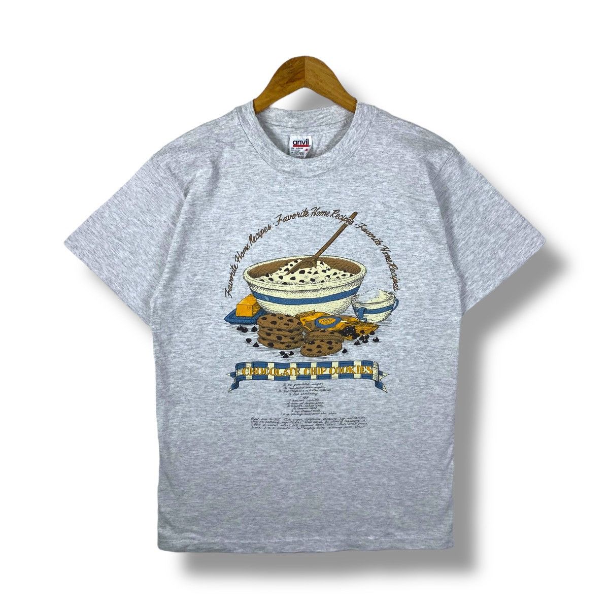 Vintage Vintage 90's CHOCOLATE CHIP COOKIES Recipe Graphic Tee Shirt Size US M / EU 48-50 / 2 - 1 Thumbnail