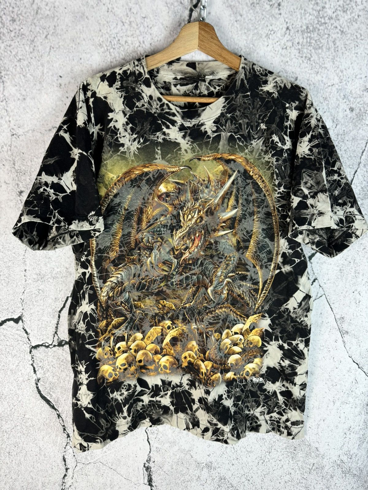 Japanese Brand Y2K japan skull vintage archival dragon style tie dye tee Size US L / EU 52-54 / 3 - 1 Thumbnail