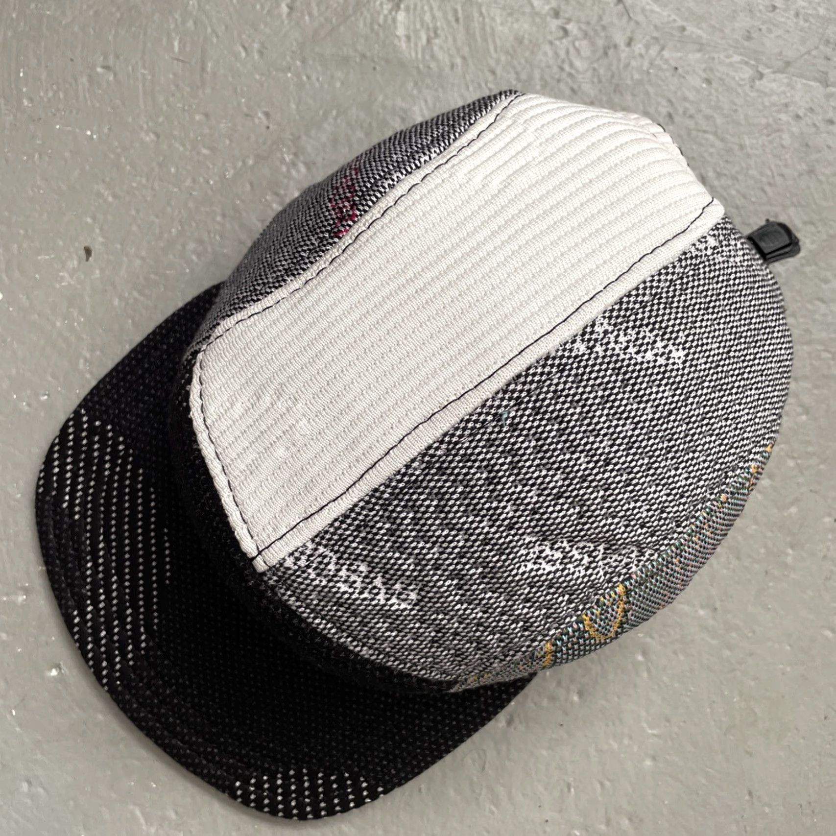 Byborre BYBORRE 5-Panel Patchwork Thick Fabric Camp Cap Made In USA Unisex Adults One Size Multicolor USA Designer Pattern Handcrafted Textile Cap Size ONE SIZE - 2 Thumbnail