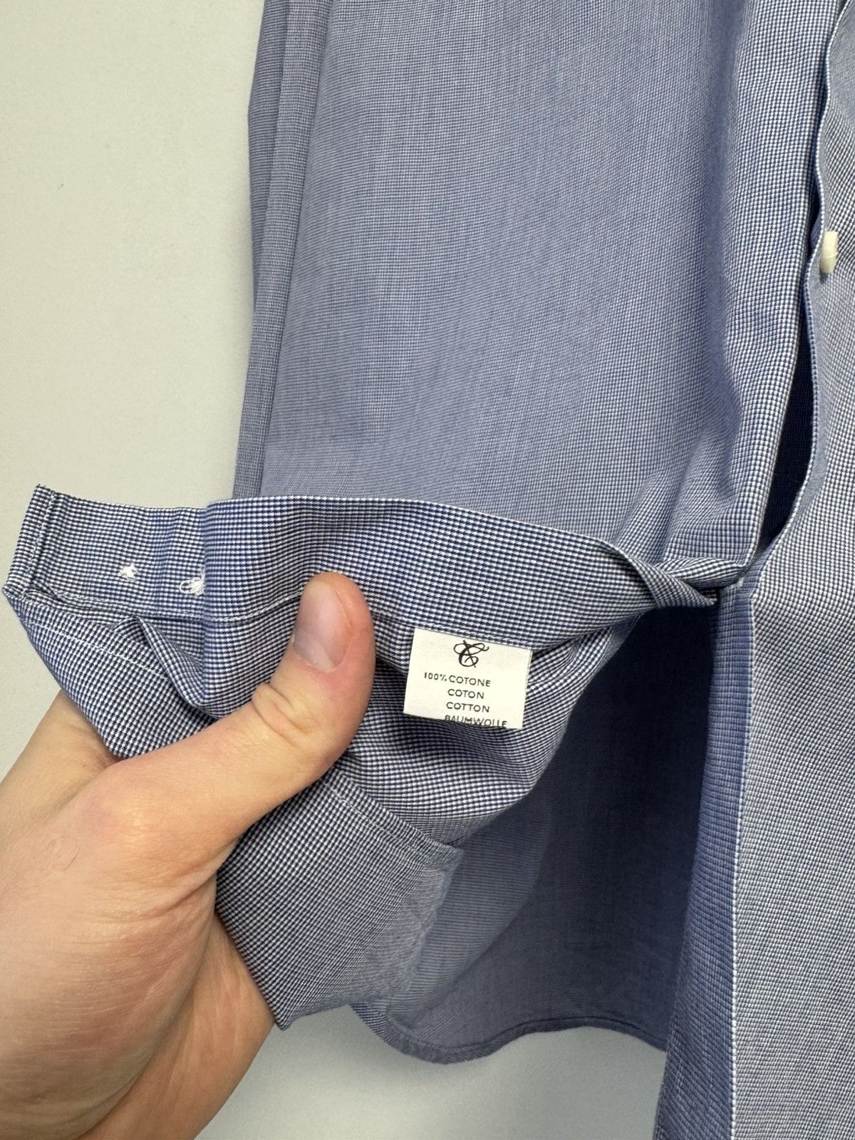 Canali Canali Button Up Shirt Blue Luxury Size US L / EU 52-54 / 3 - 10 Thumbnail